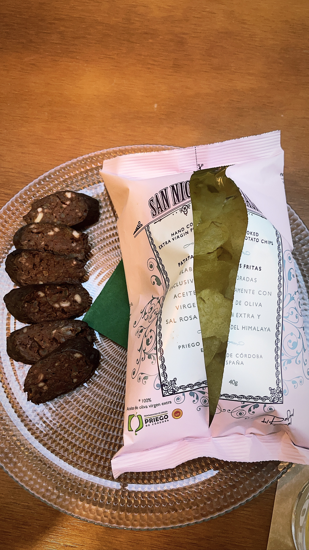 Morcilla ahumada a la leña con Chips 