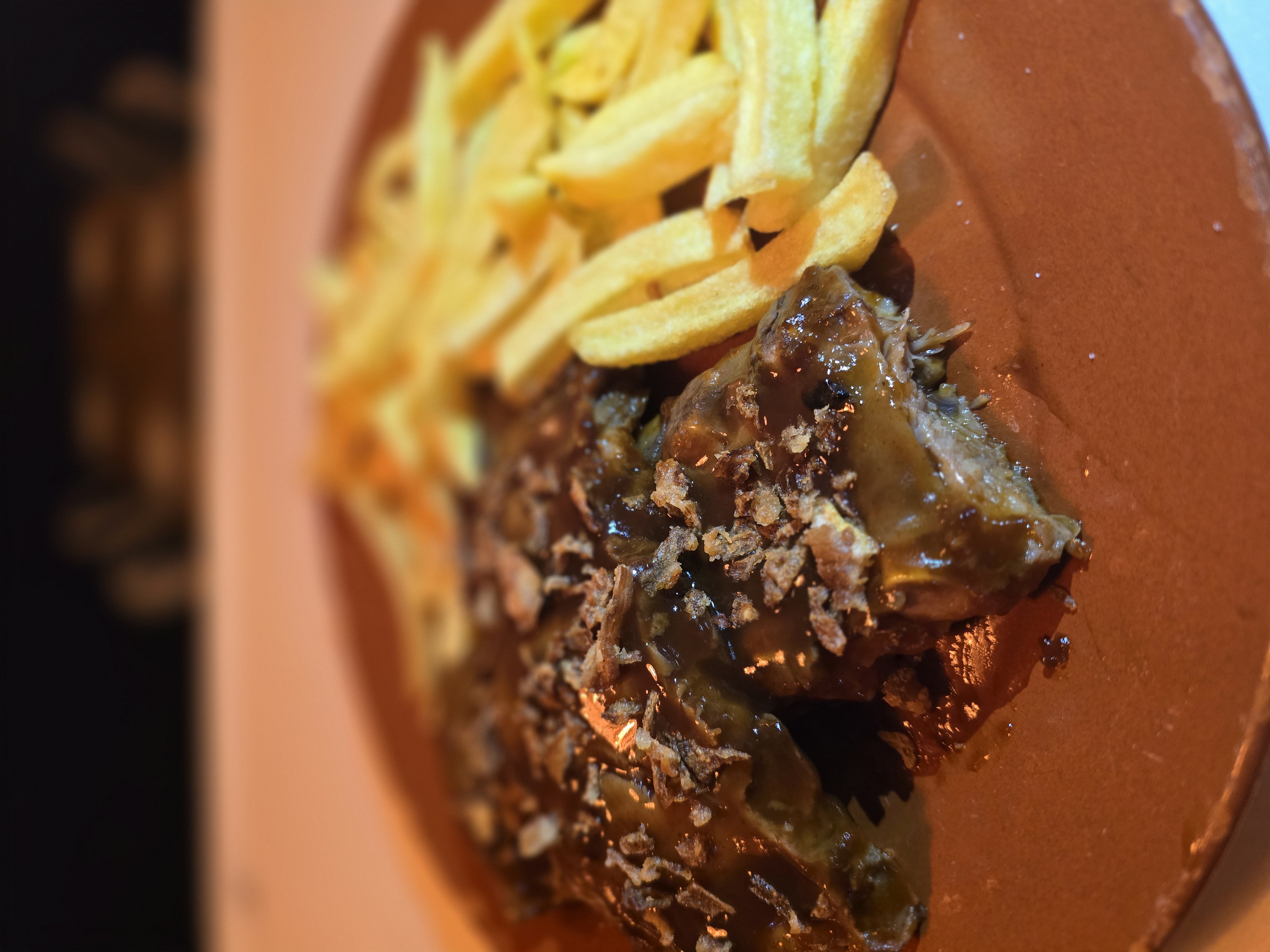 Pork ribs with barbecue sauce