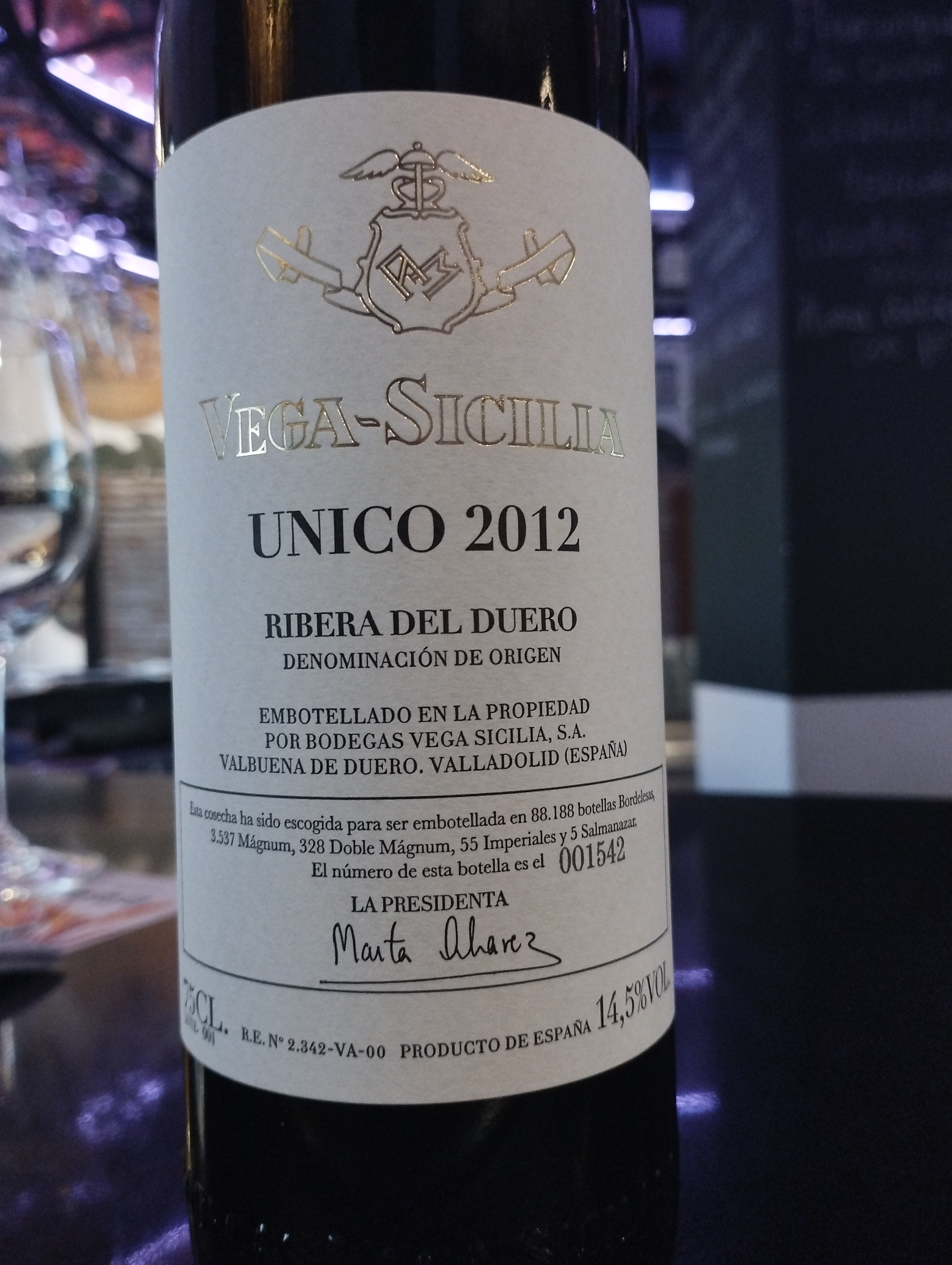 Vega Sicilia Único
