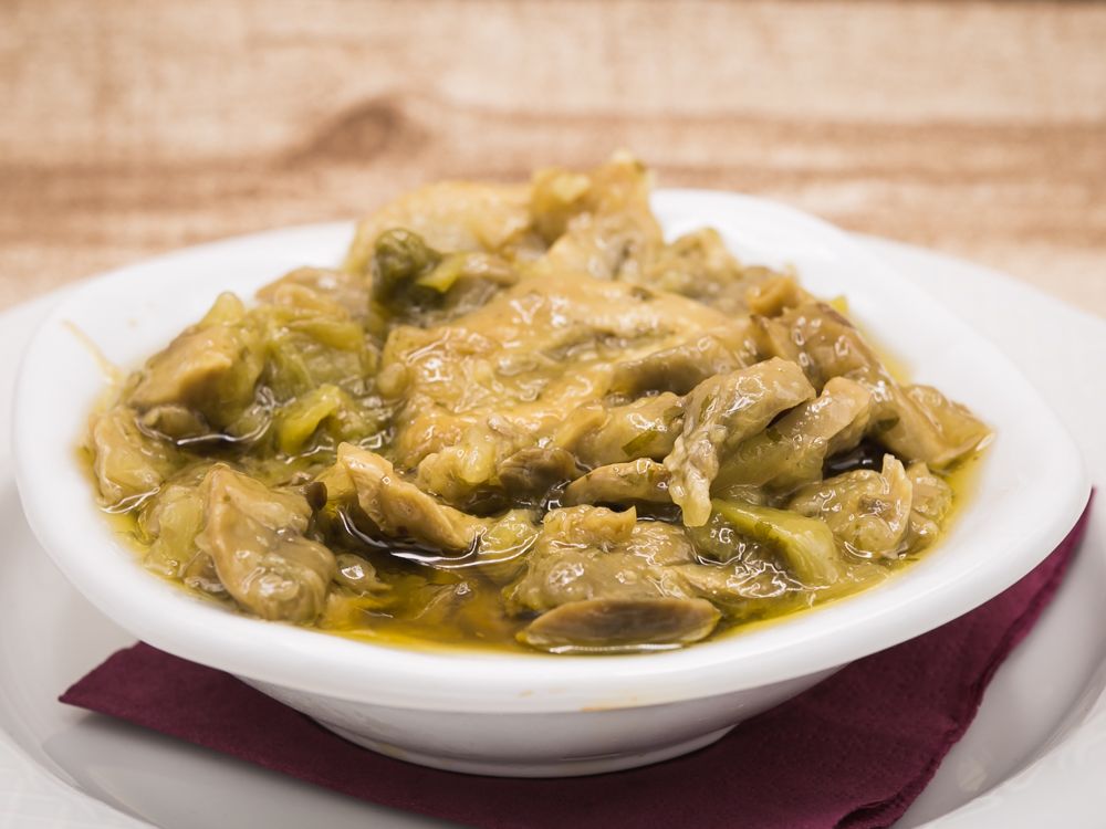 Champiñones con ajetes rellenos