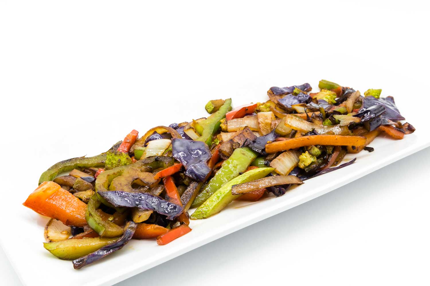 Salteado de verduras con aceite de trufas