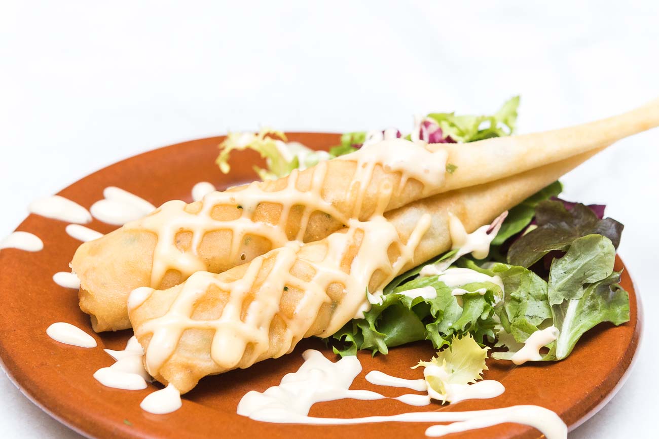 Shrimps sticks with soy mayonnaise 