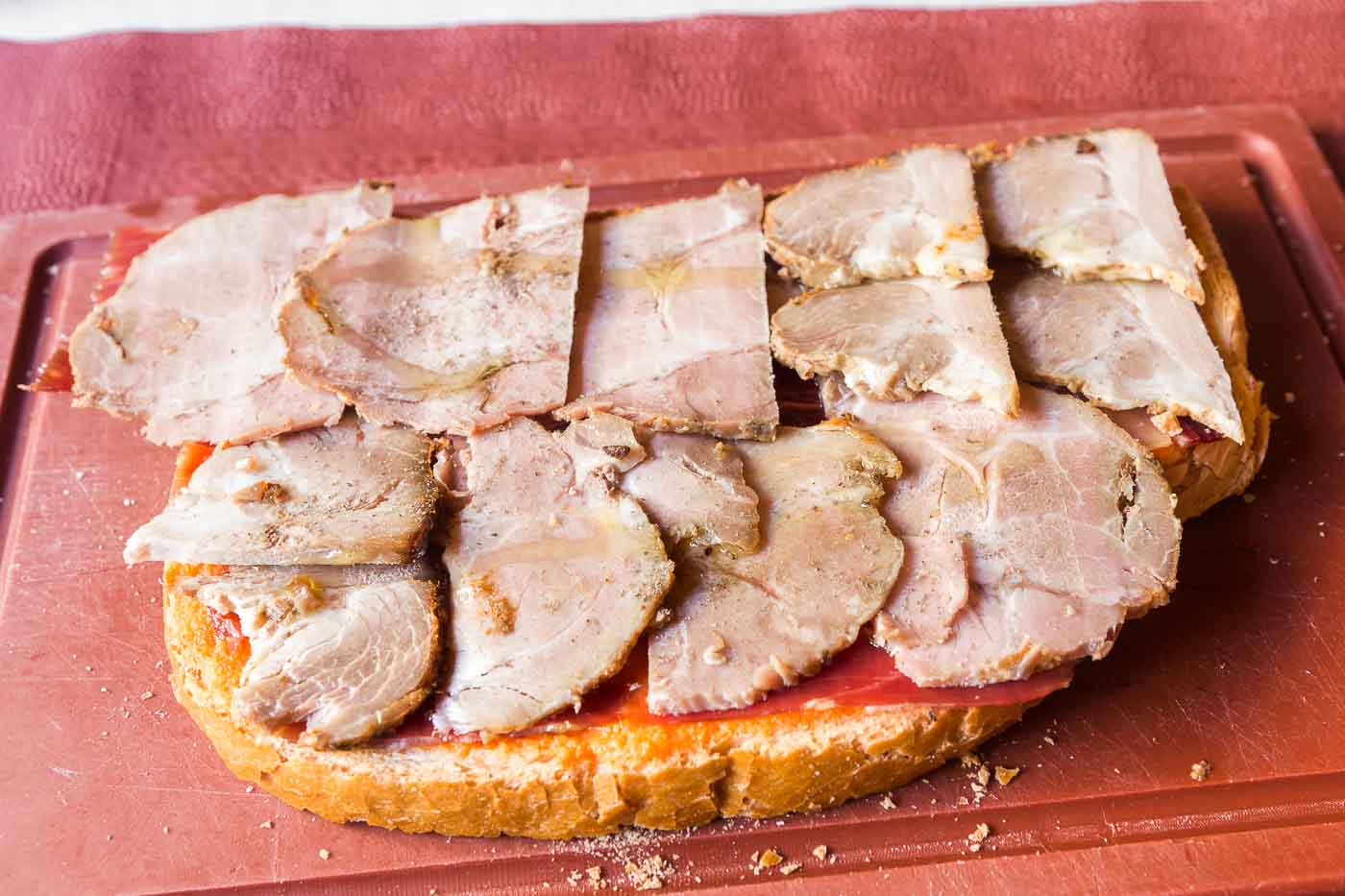 Bread, Iberian ham