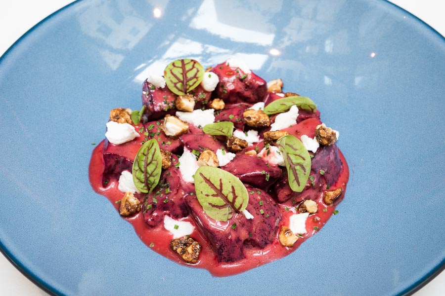 Beet Salad, Orange vinaigrette, goat cheese