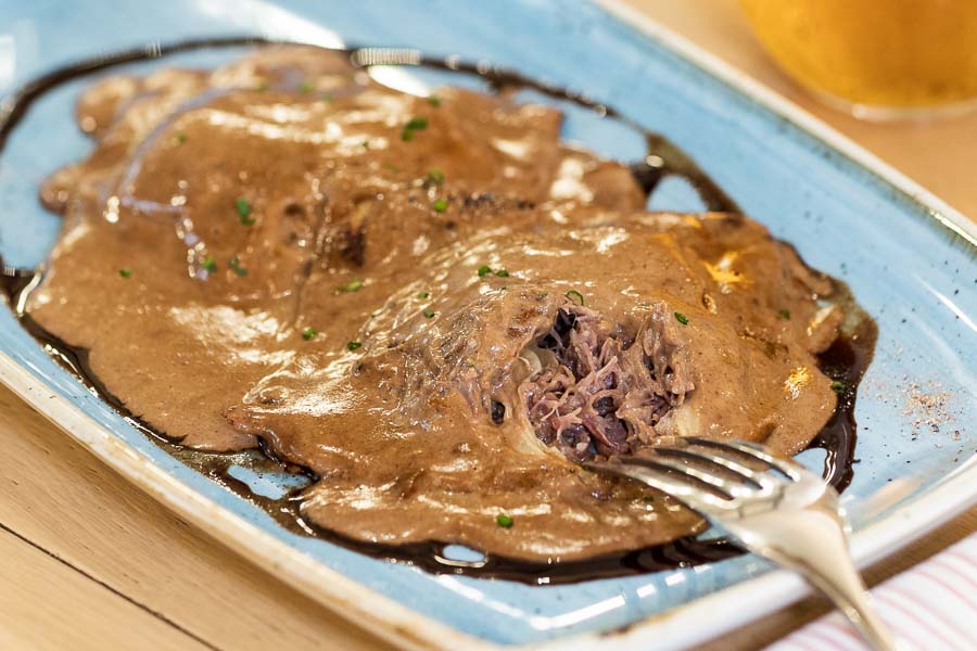 Ravioli stuffed with duck confit