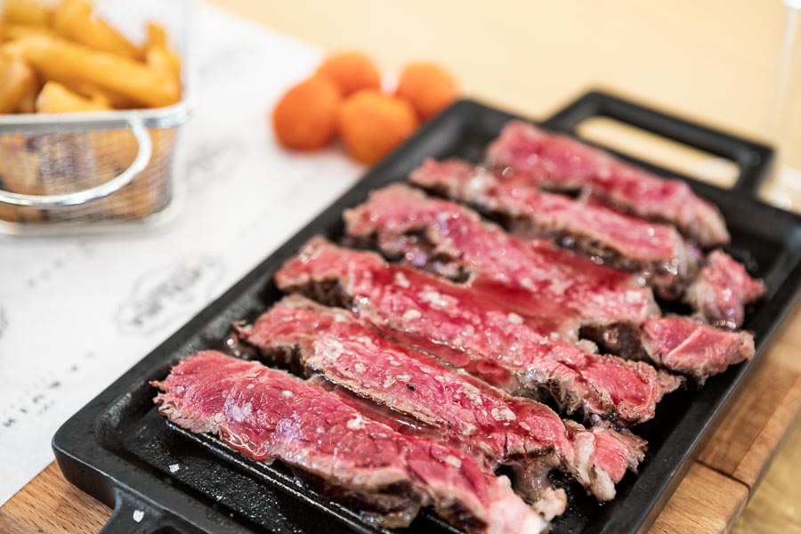 Crilled beef short loin