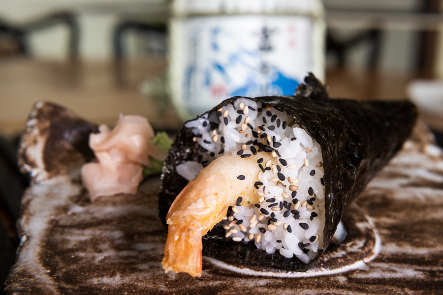海老天ぷら手巻き寿司