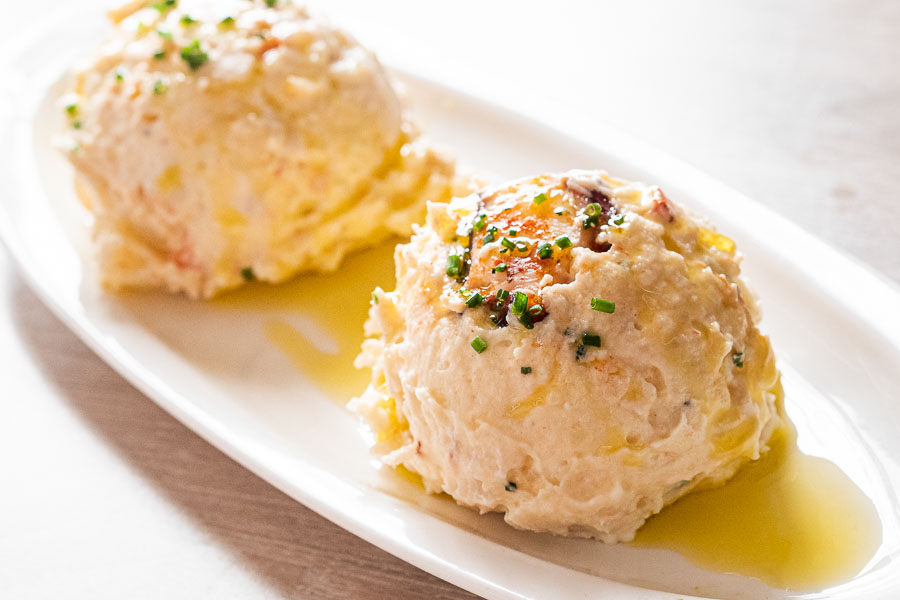 Ensaladilla rusa a la Andaluza (ventresca de atún rojo y gambas de Huelva)
