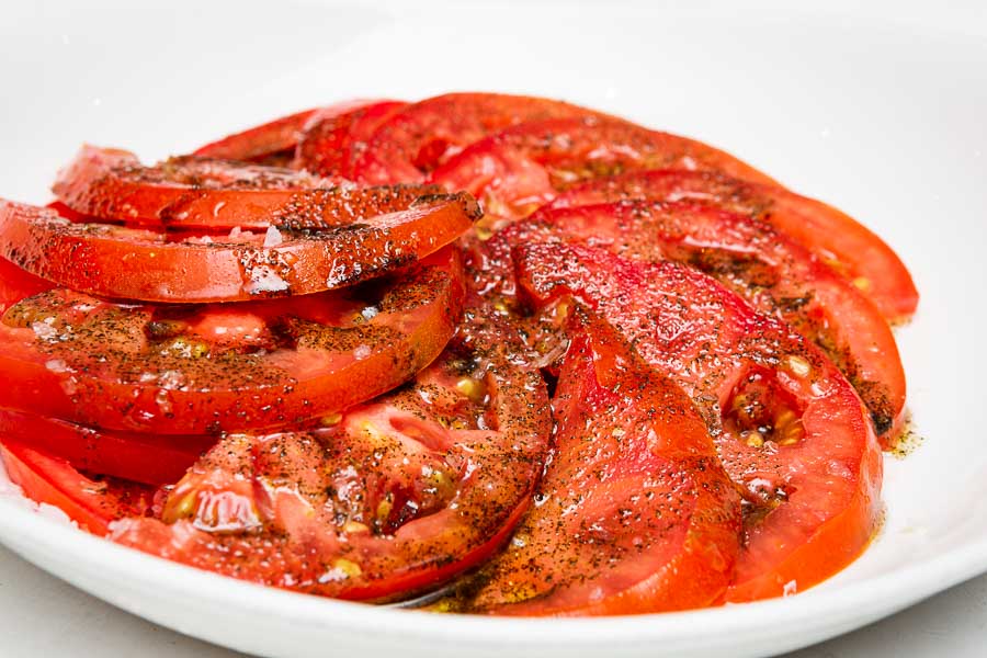 토마토, 소금, 올리브 오일, 식초