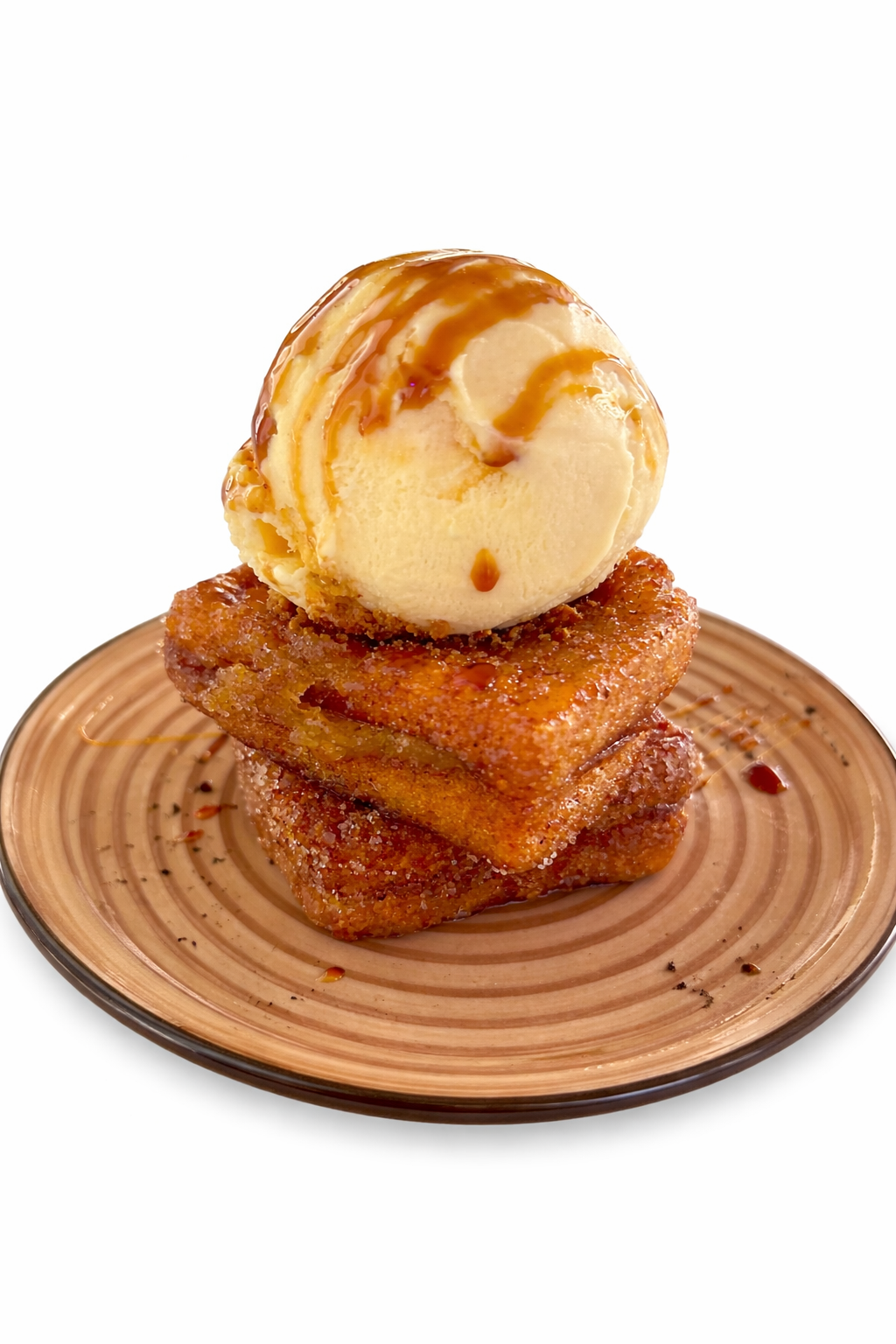 Pain perdu avec glace à la vanille