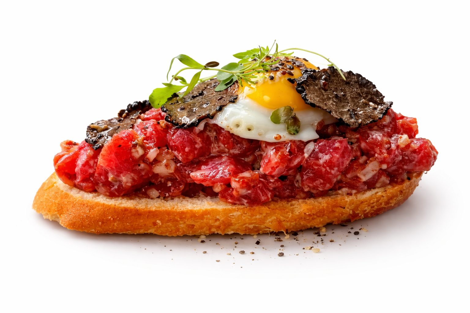 Tosta de atún con trufa