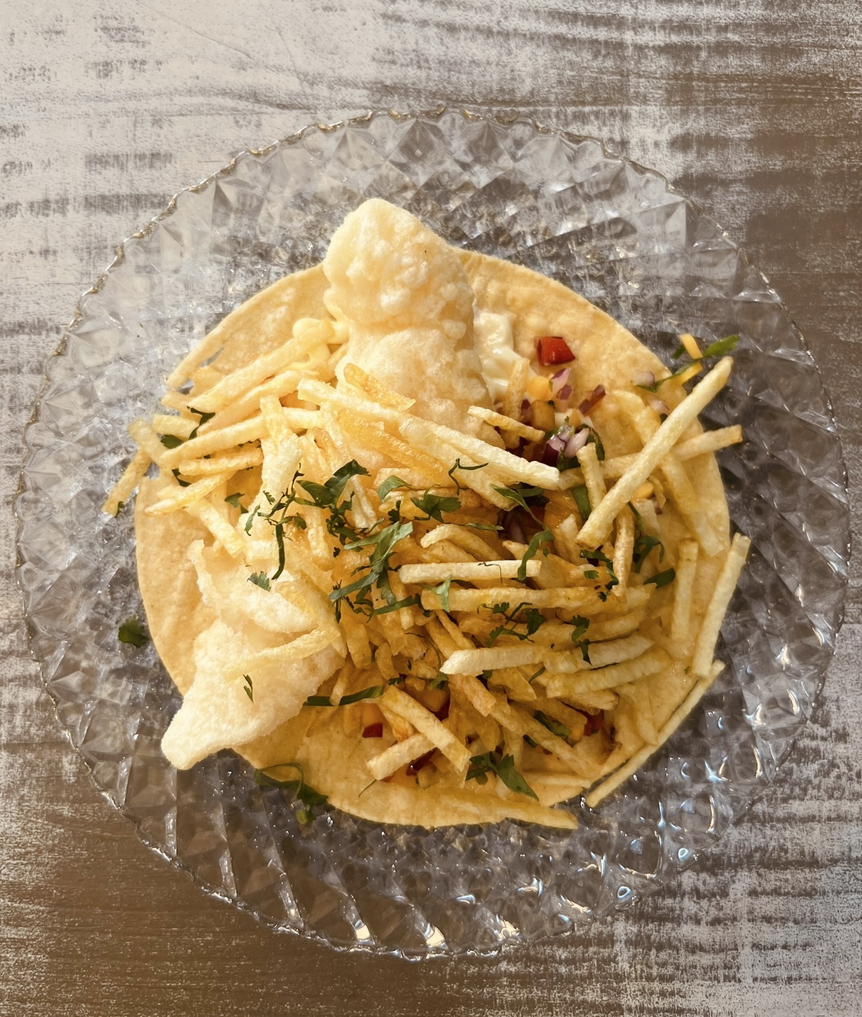 Taco de fish & chips 