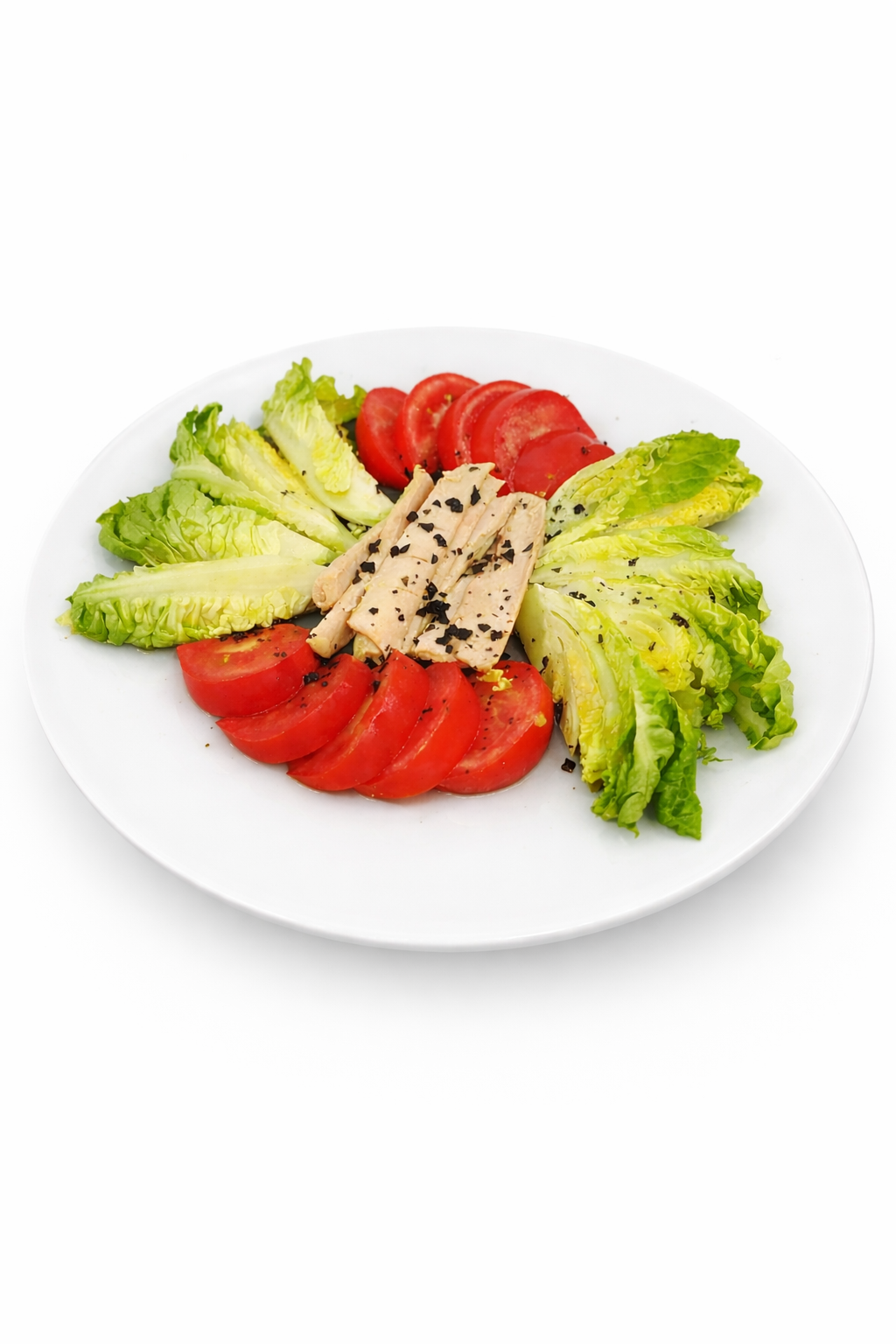 Salatherzen mit Tomaten und Sardellen
