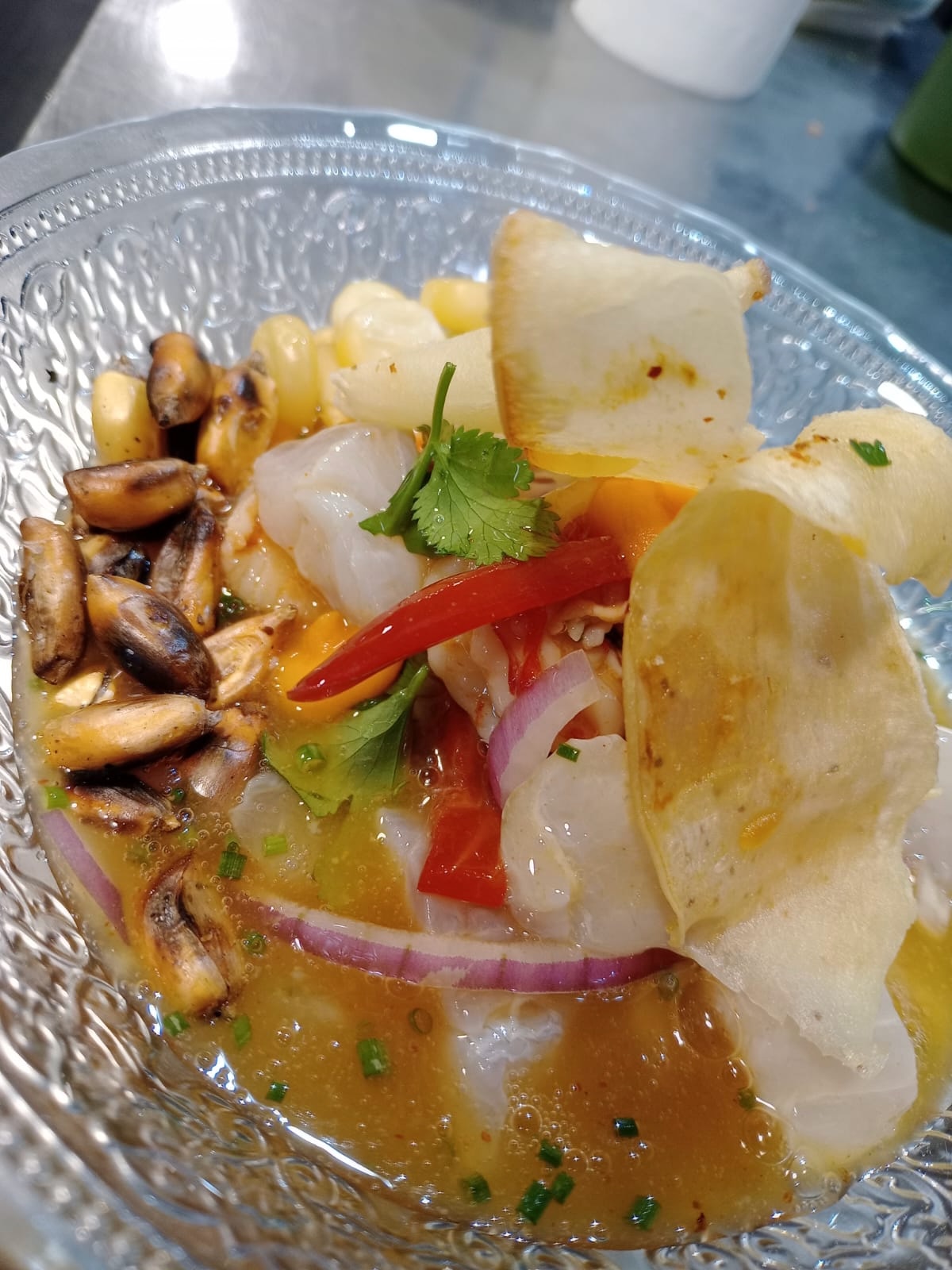 Croaker and seafood ceviche 
