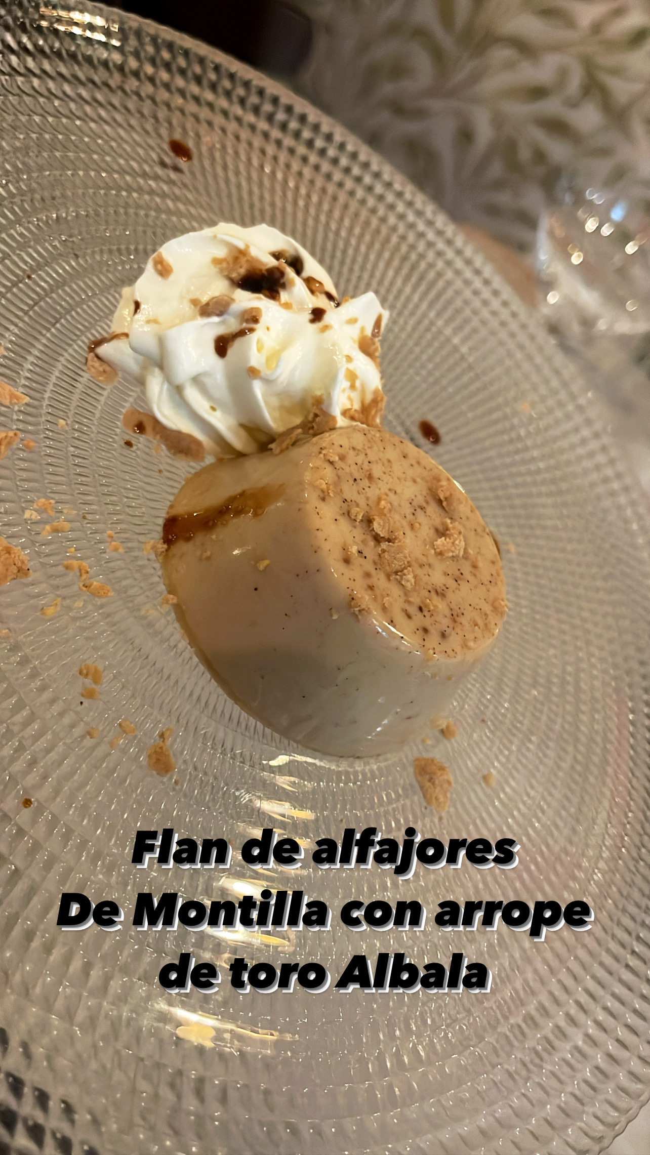 Flan de alfajores de Montilla 