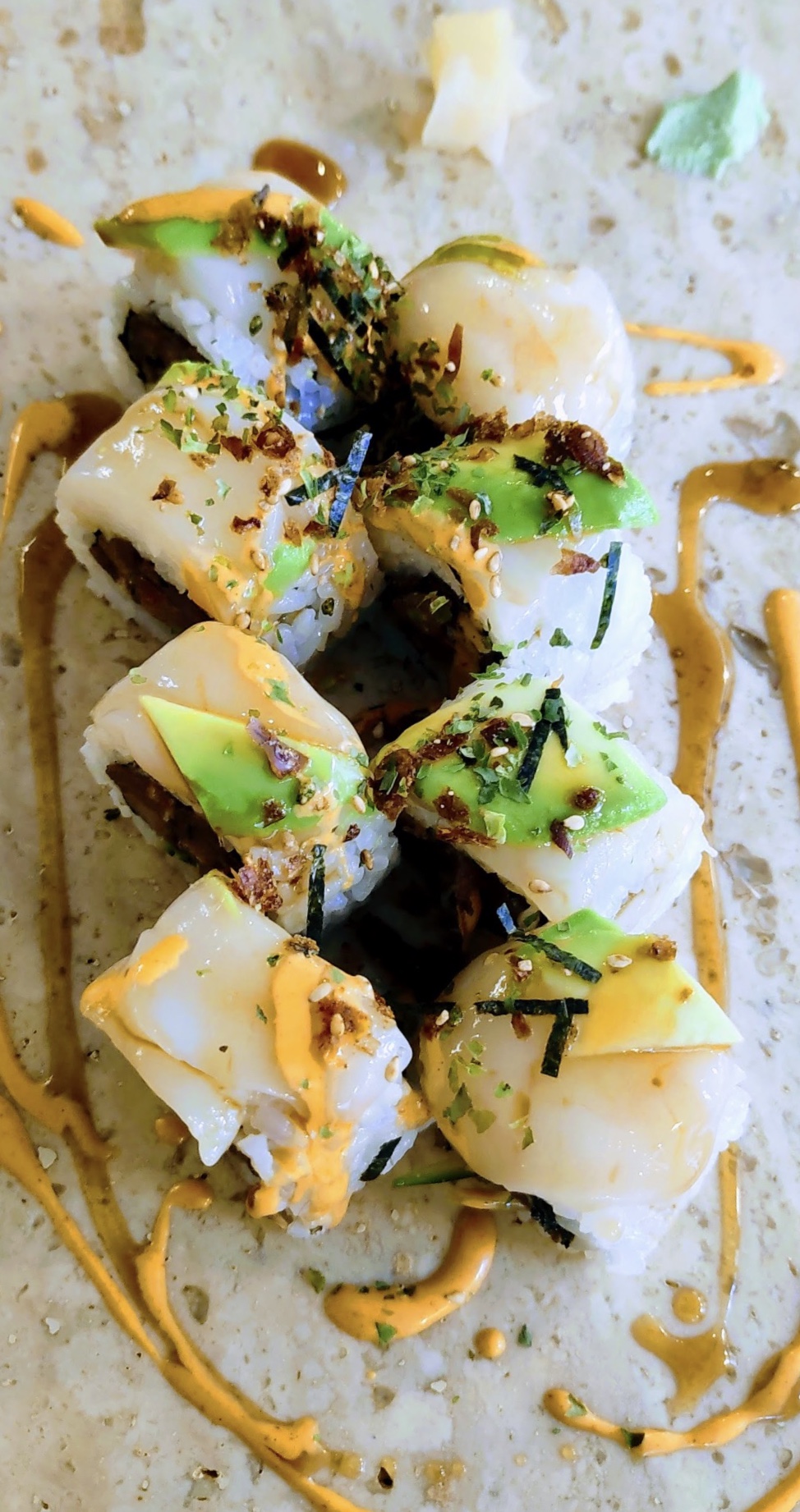 Tuna and Scallop (Kimchi Sauce)