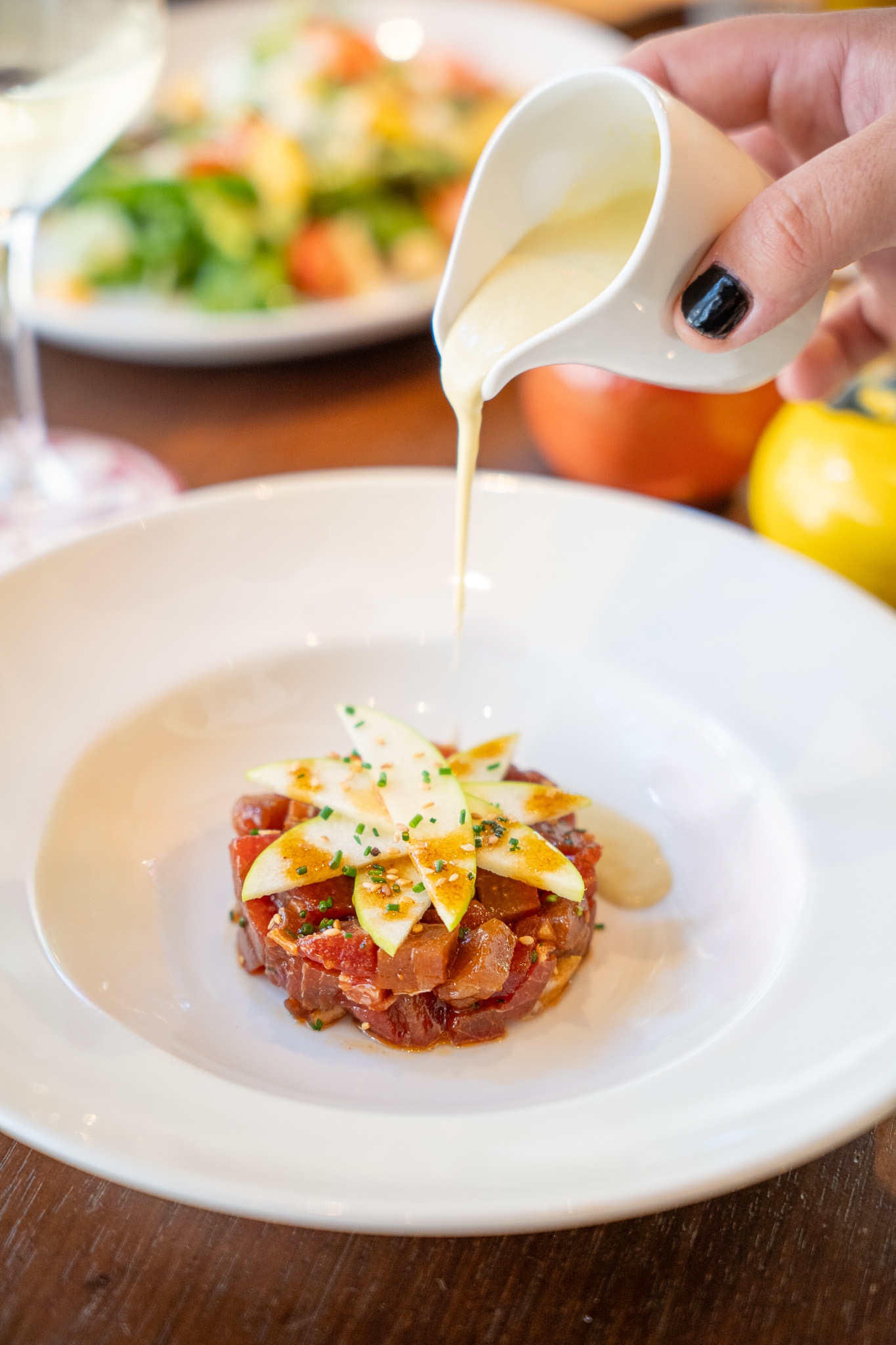 Tatar aus rotem Thunfisch