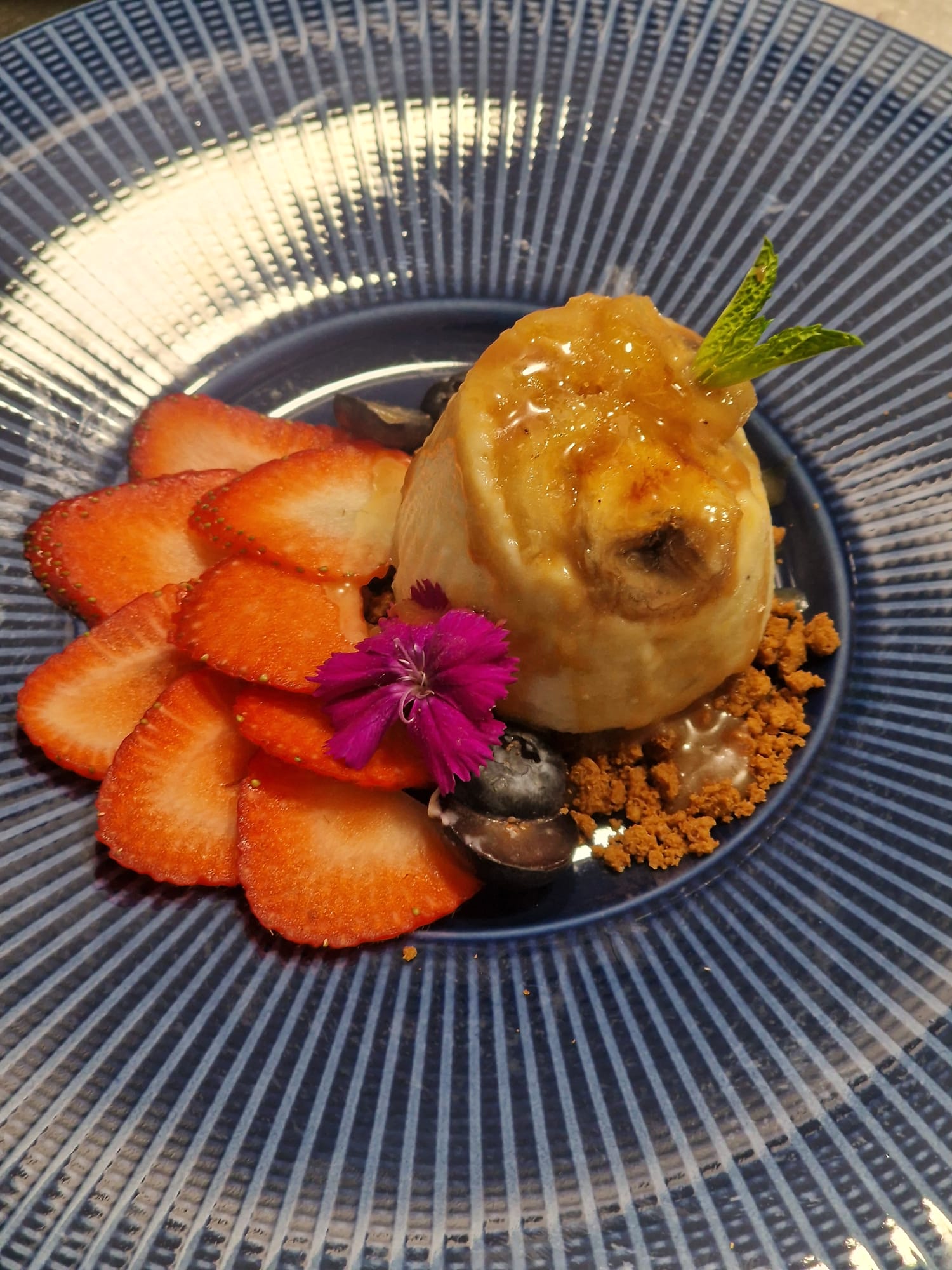 Bavaroise de platino caramelizada con toffee