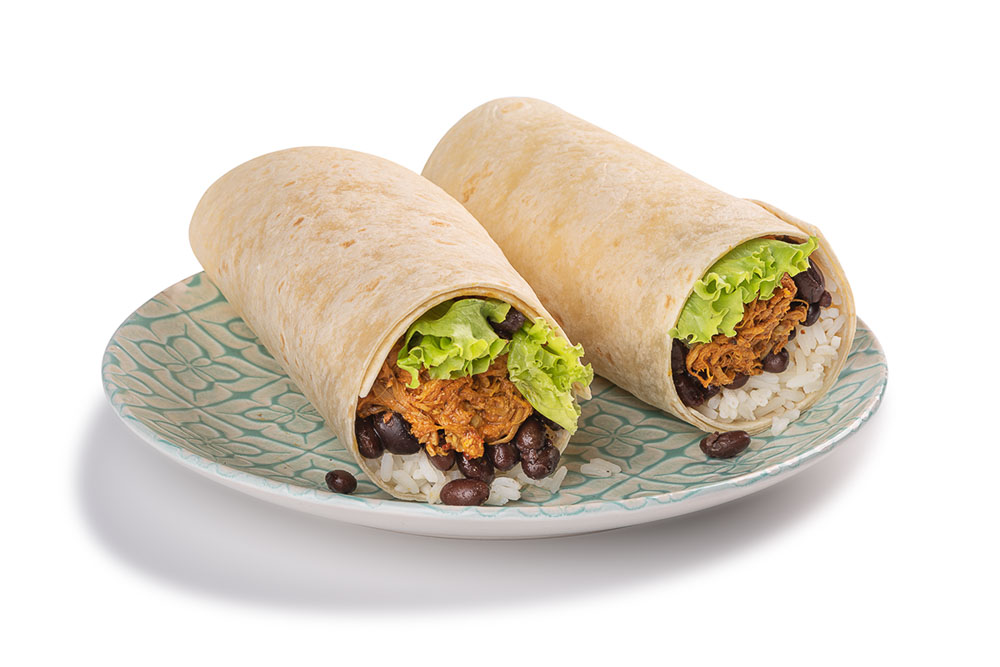 BURRITO DE TINGA DE POLLO 