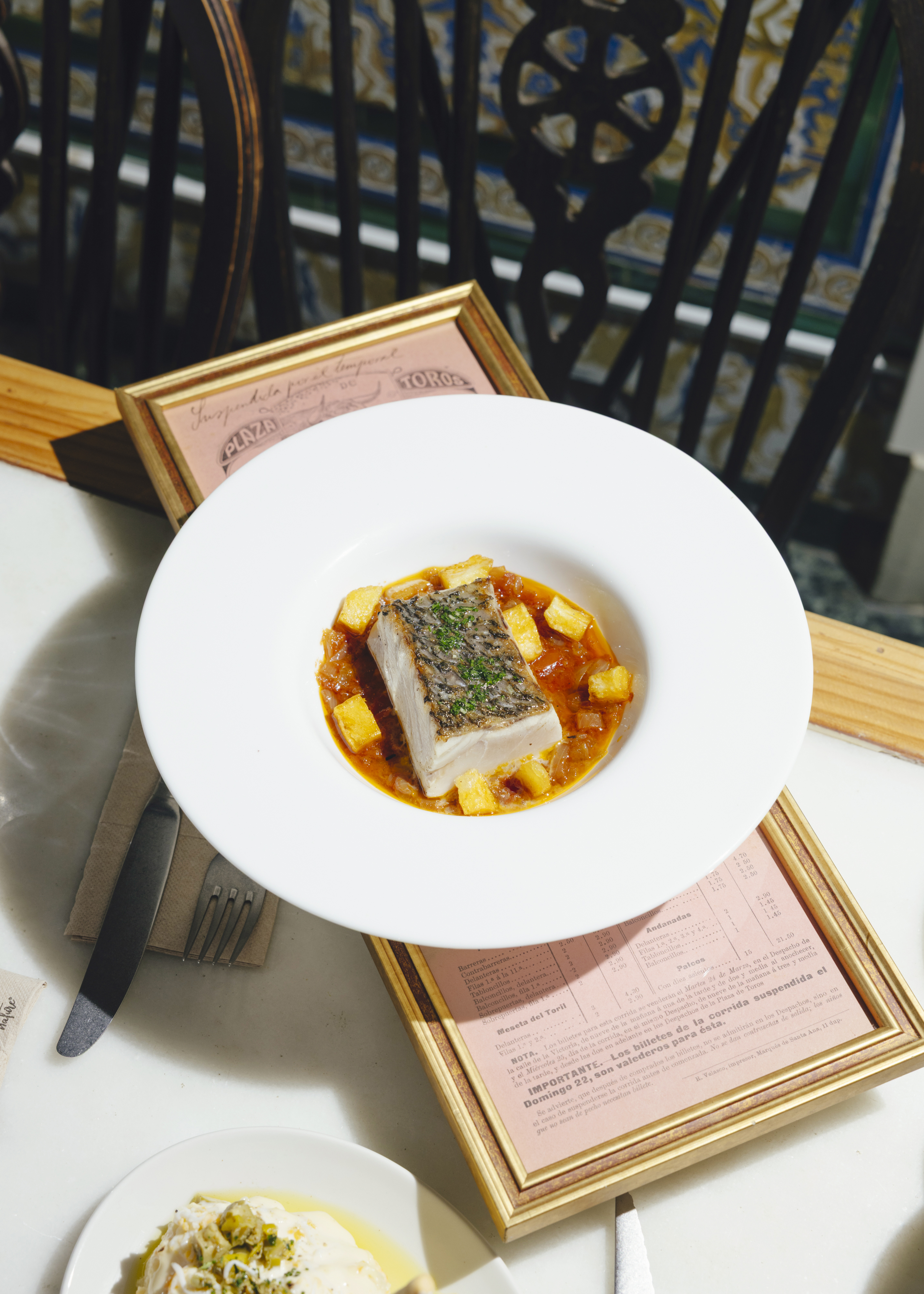 Kabeljau mit Tomatensuppe