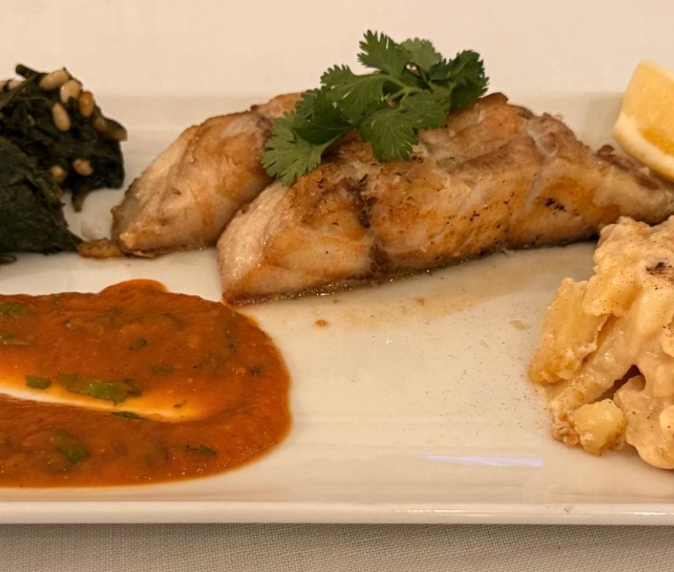 Grilled Corvina with Cilantro and Sherry Sauce