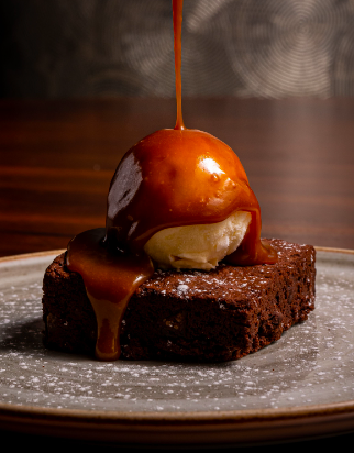 Brownie with ice cream