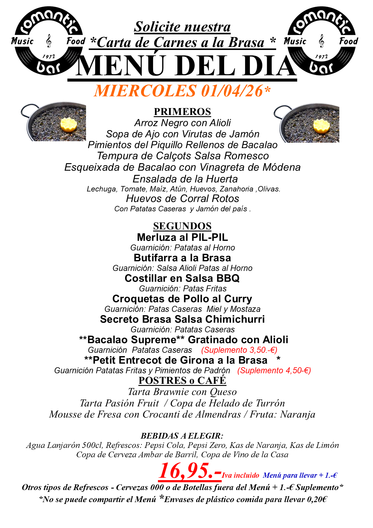 MENU DU MARCHÉ DU JOUR*MARDI 14/01/25*