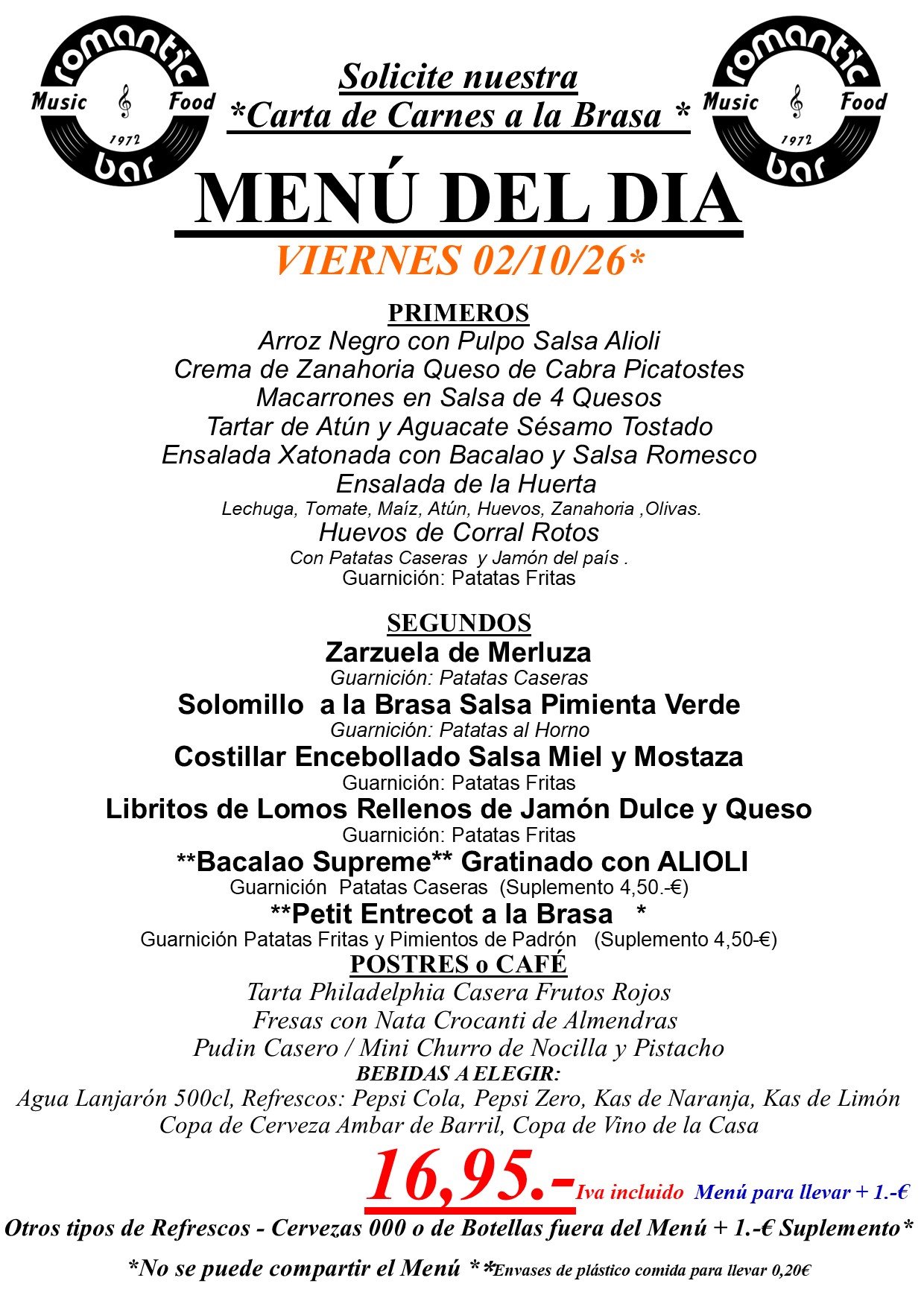 Menú del día