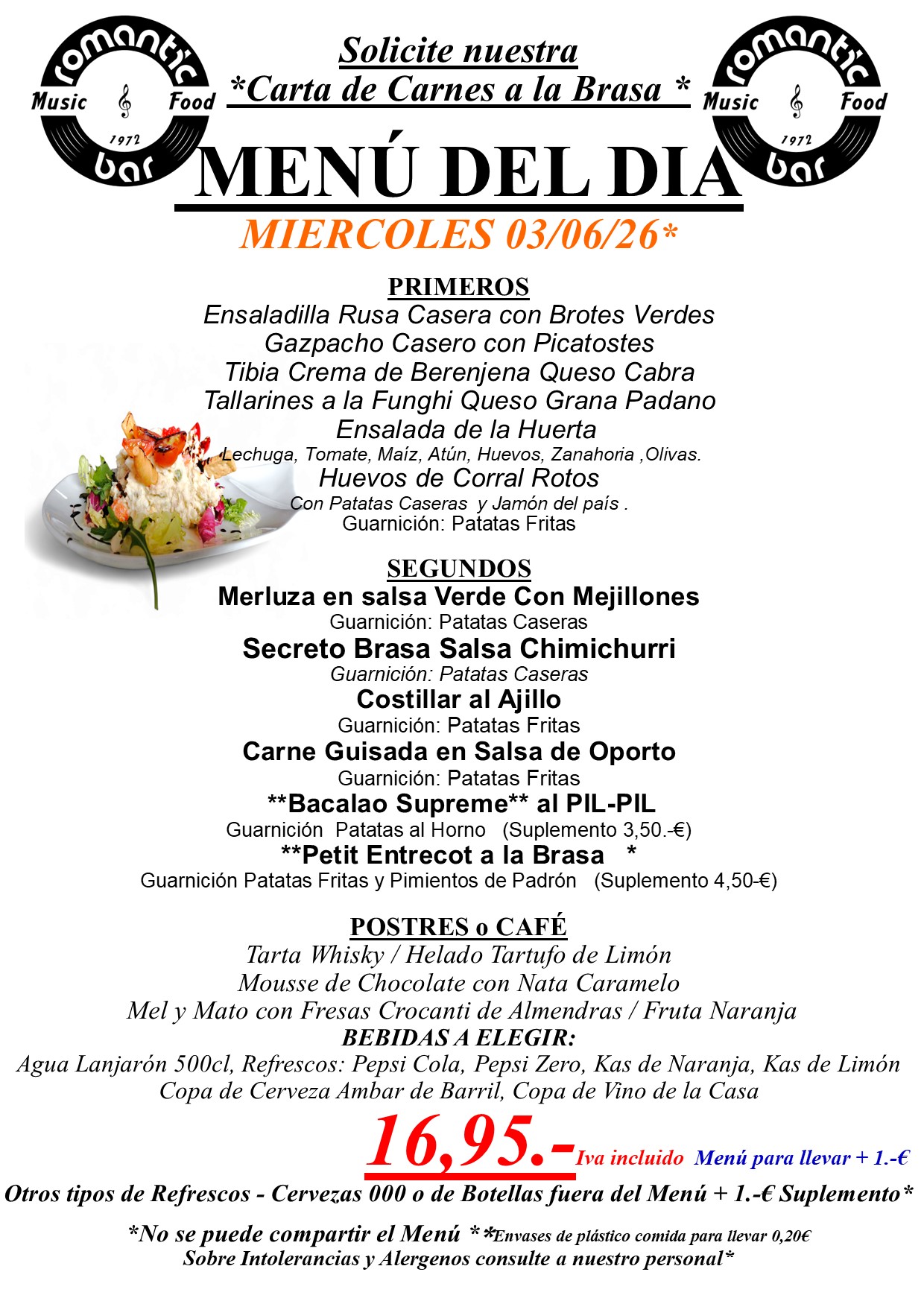 Menú del día