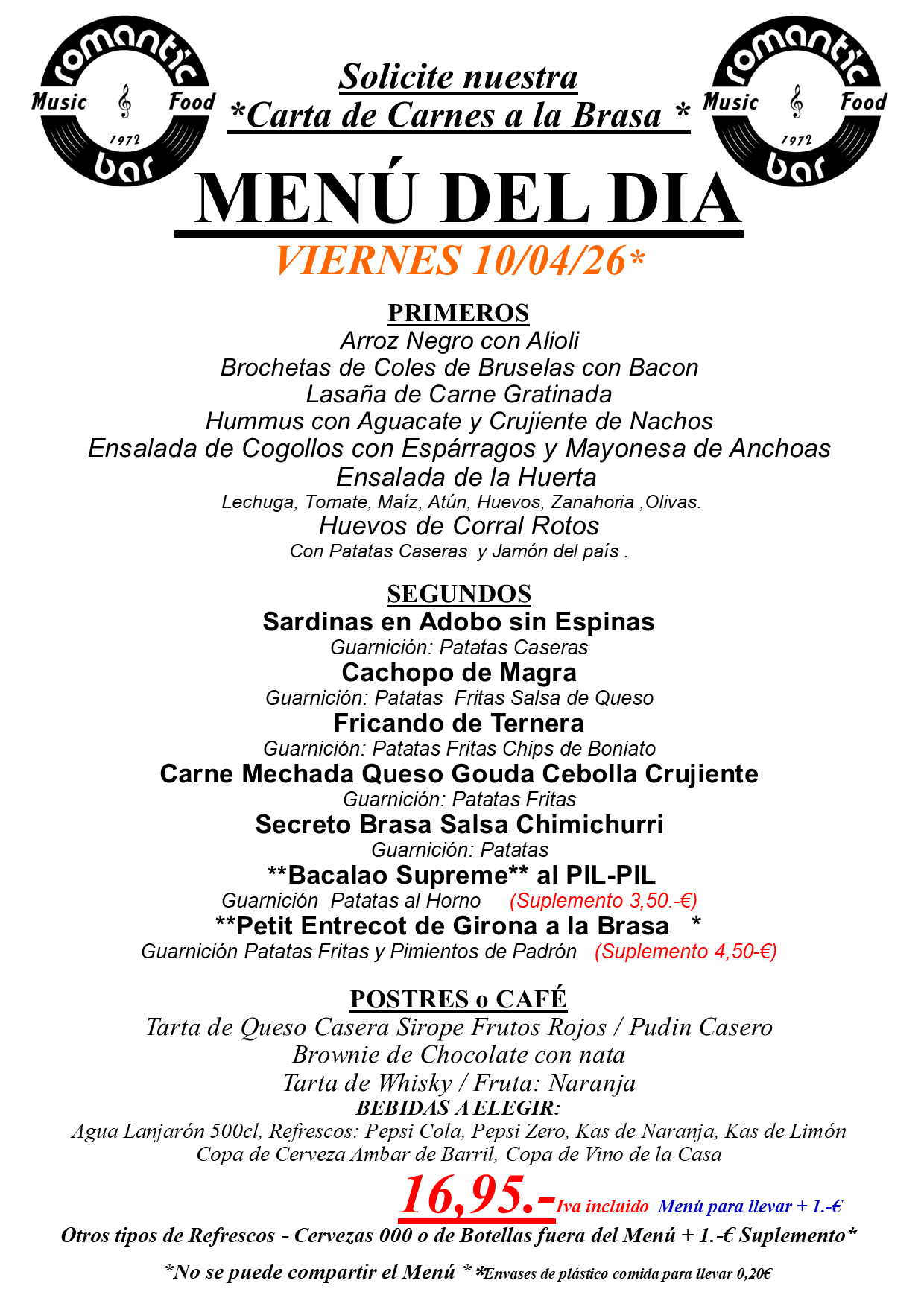 Menú del día