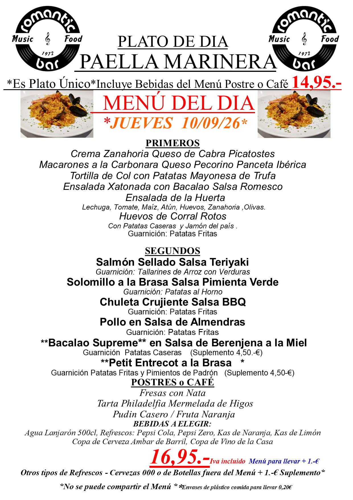 Menú del día