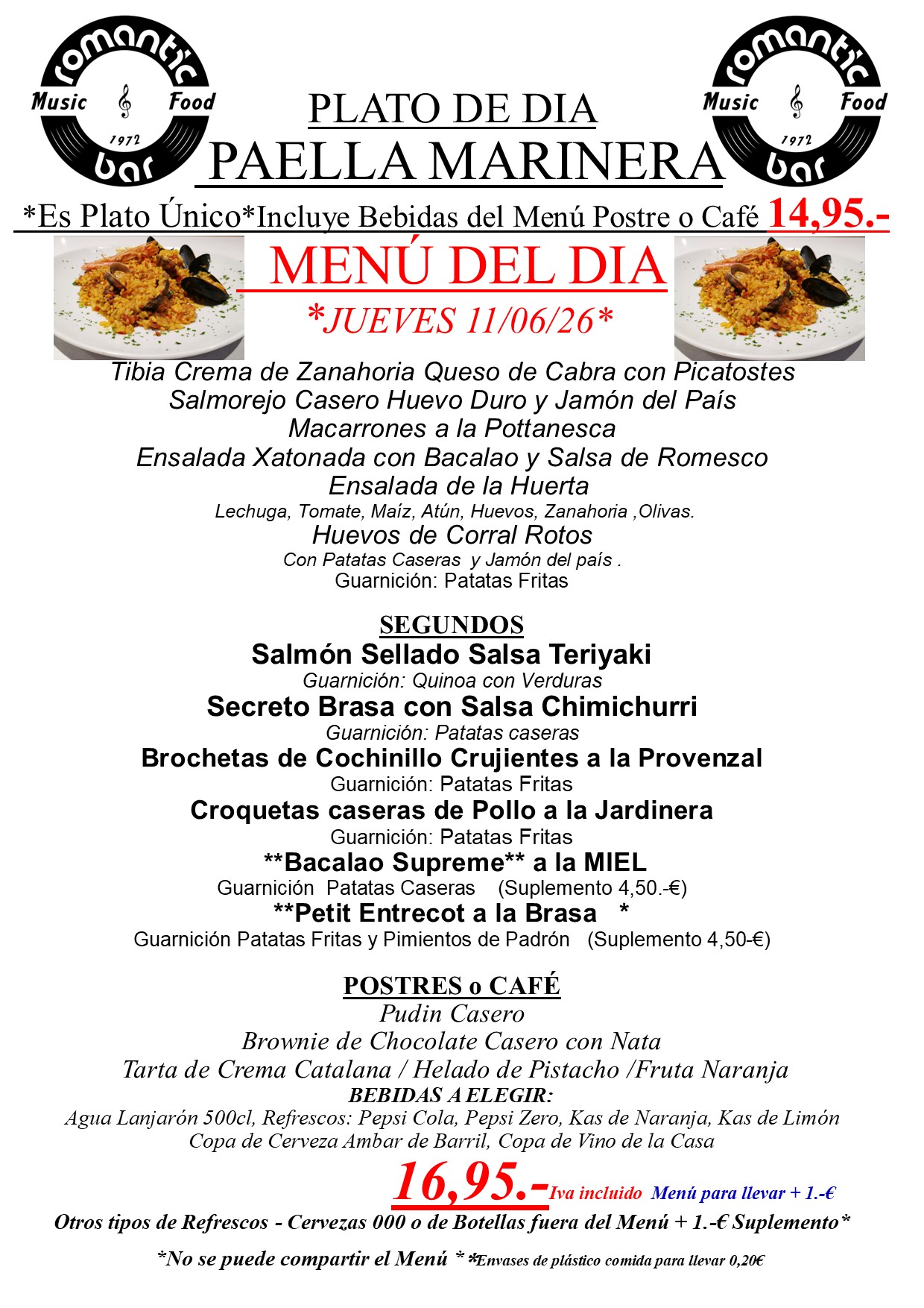 Menú del día