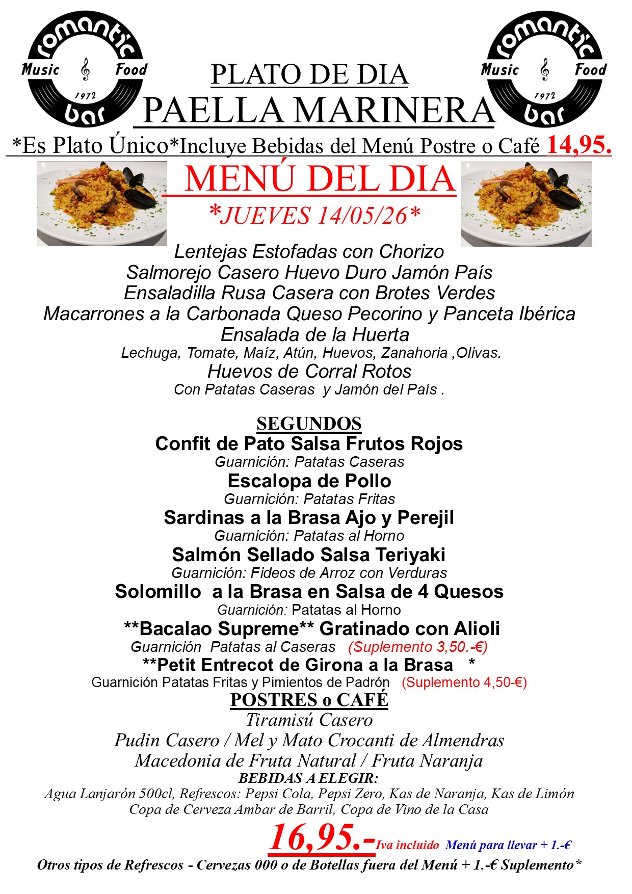 Menú del día
