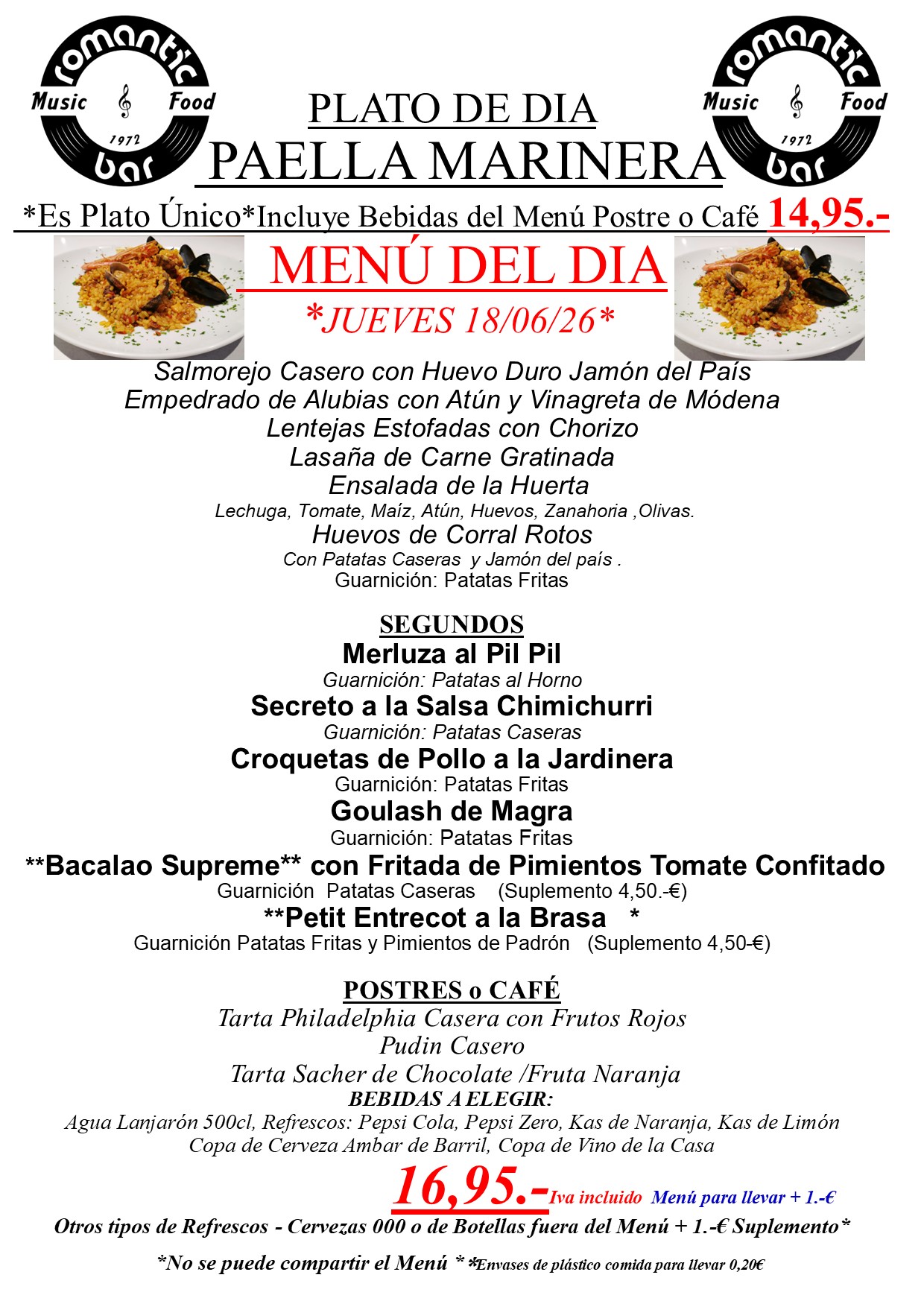 Menú del día