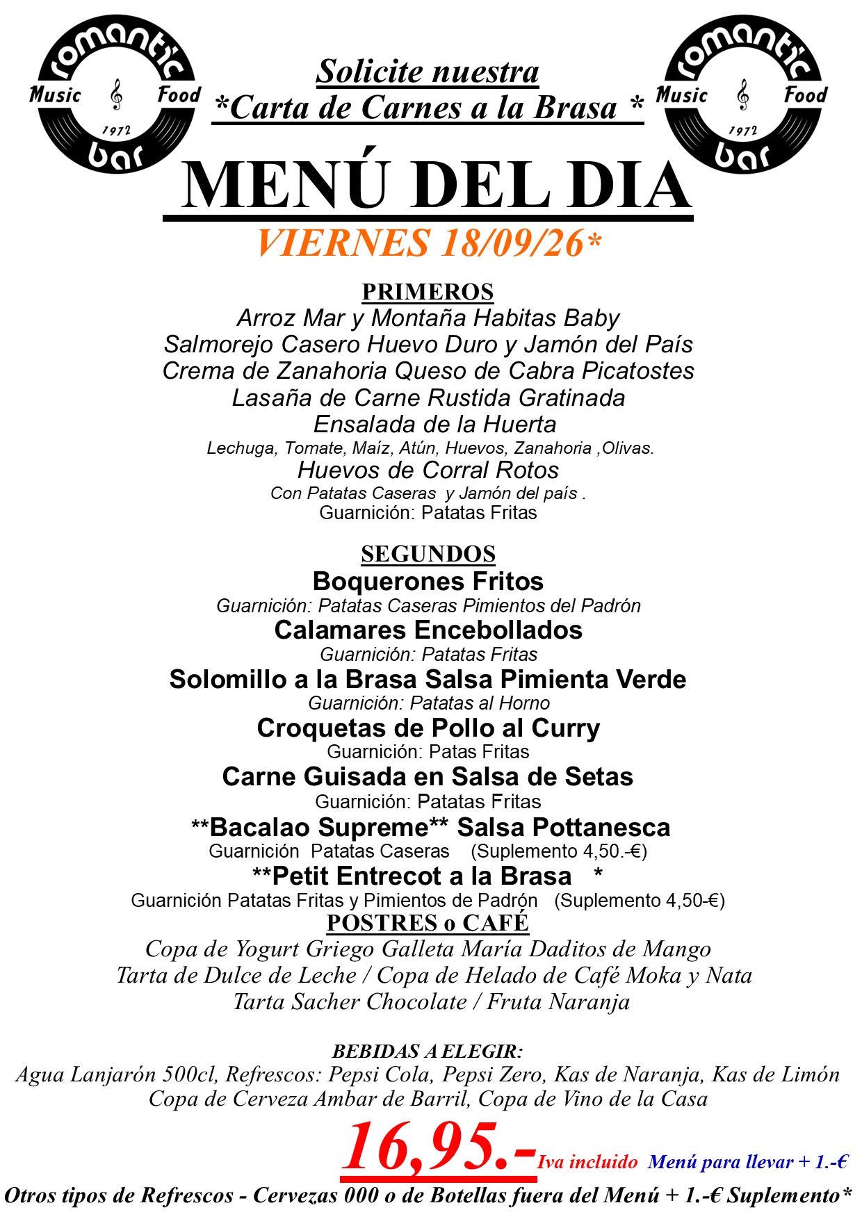 Menú del día
