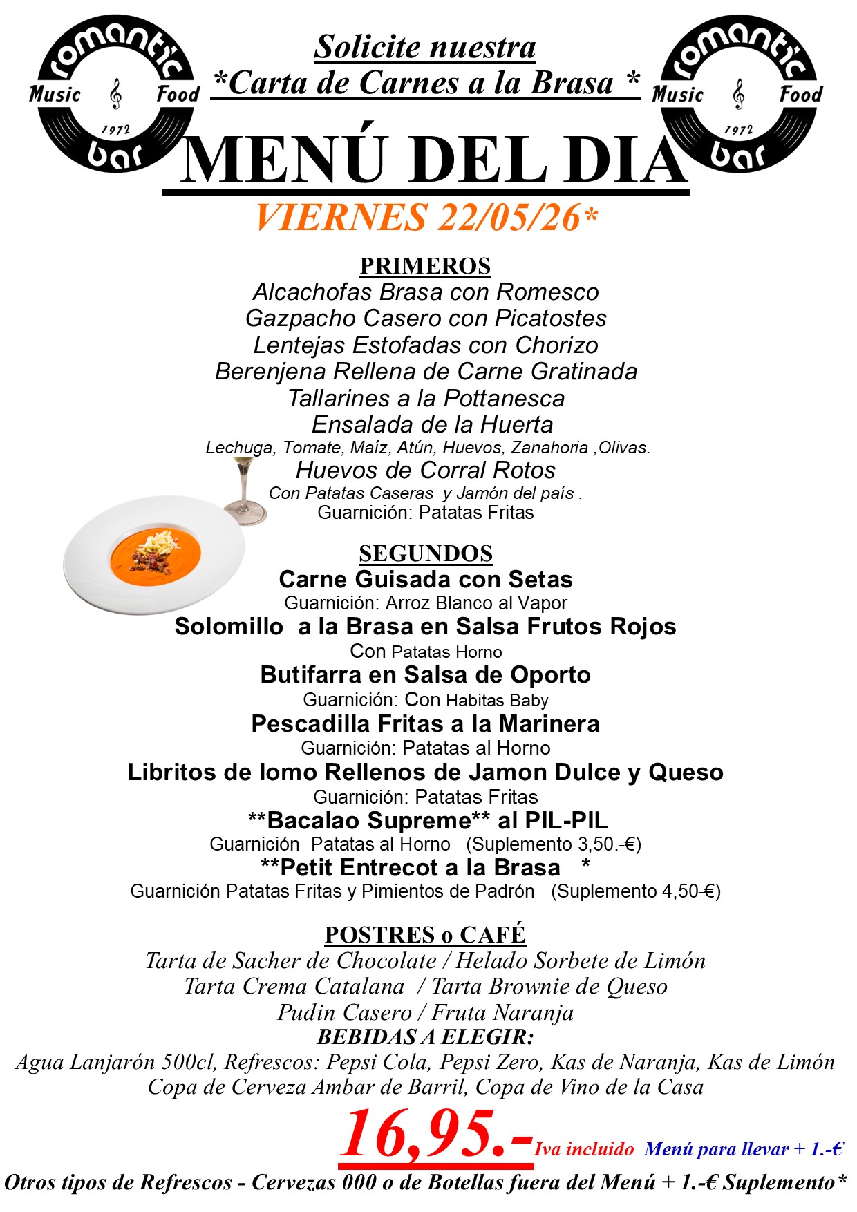 MENU DIARI DE MERCAT **DIVENDRES 22/05/26*