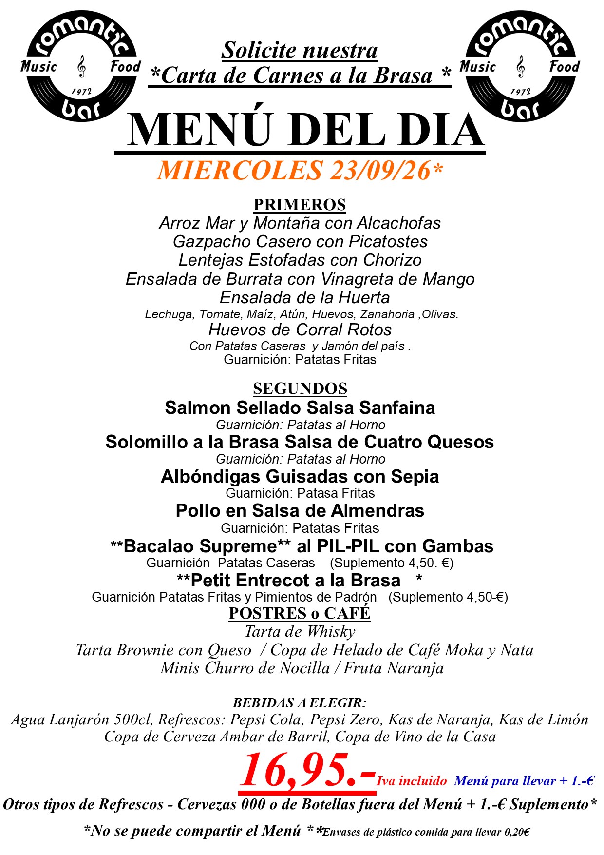 Menú del día