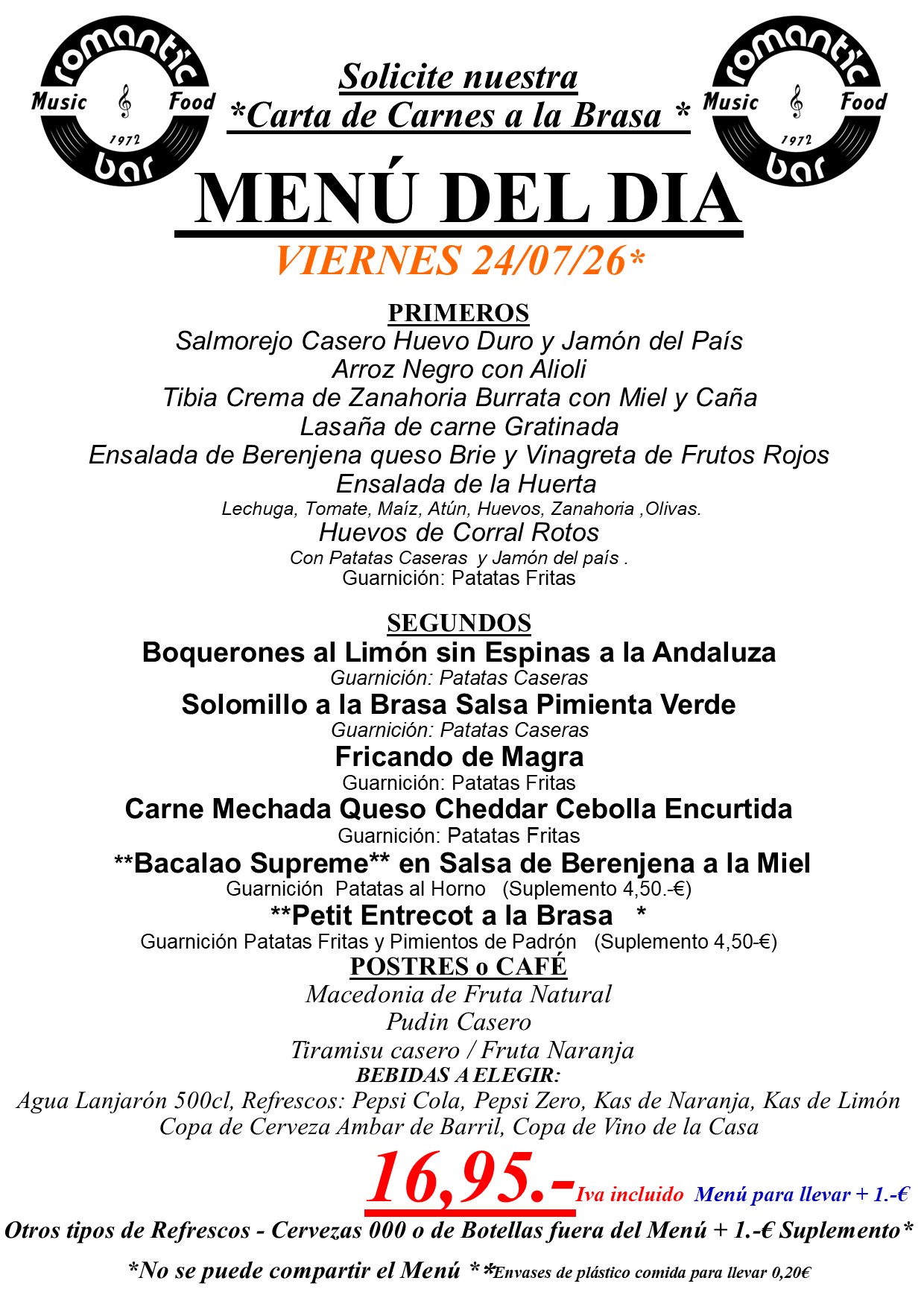 Menú del día