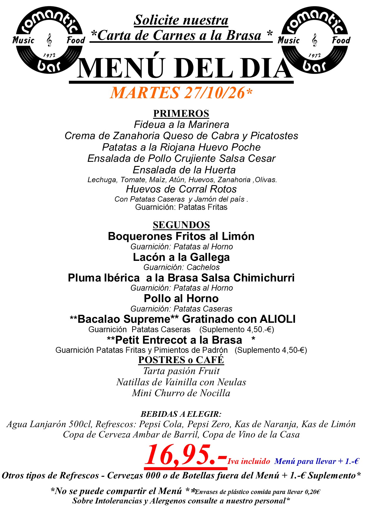 Menú del día