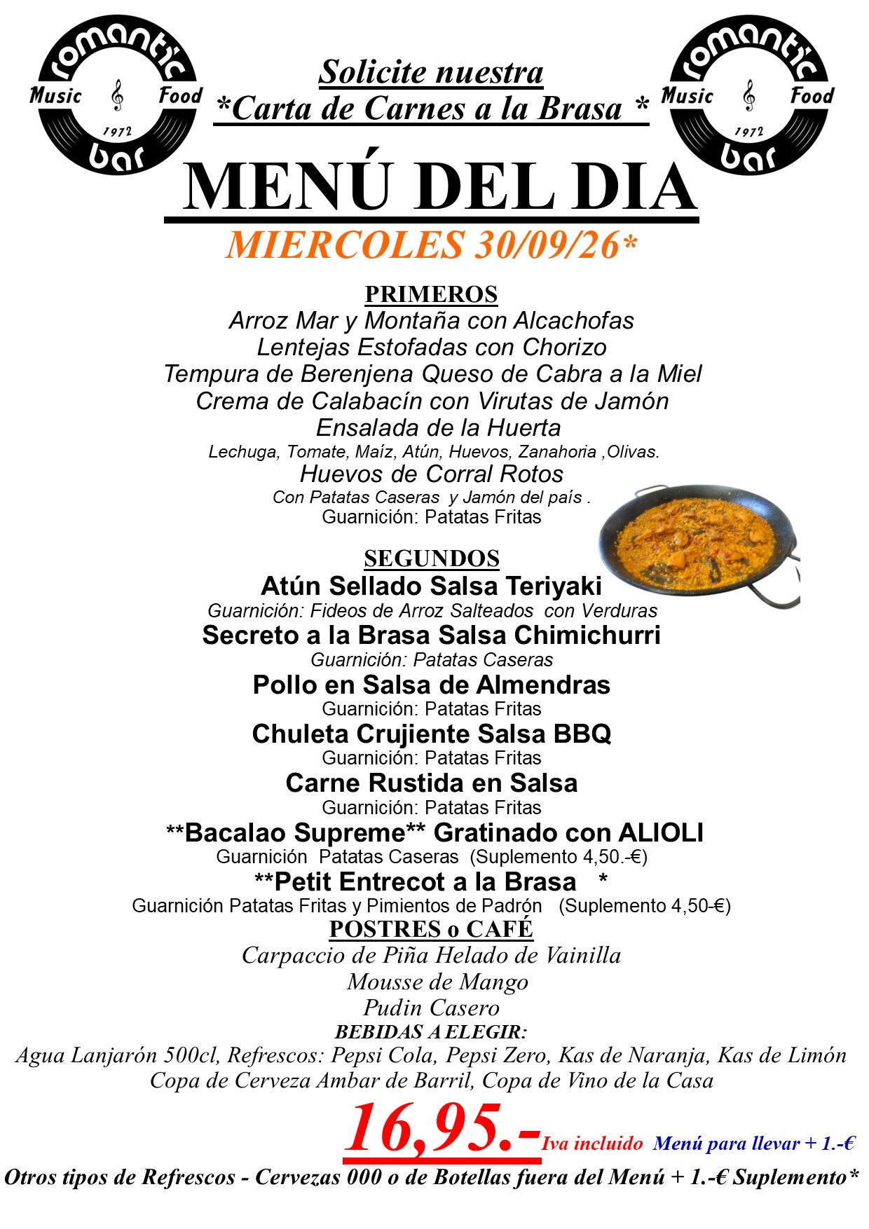 Menú del día