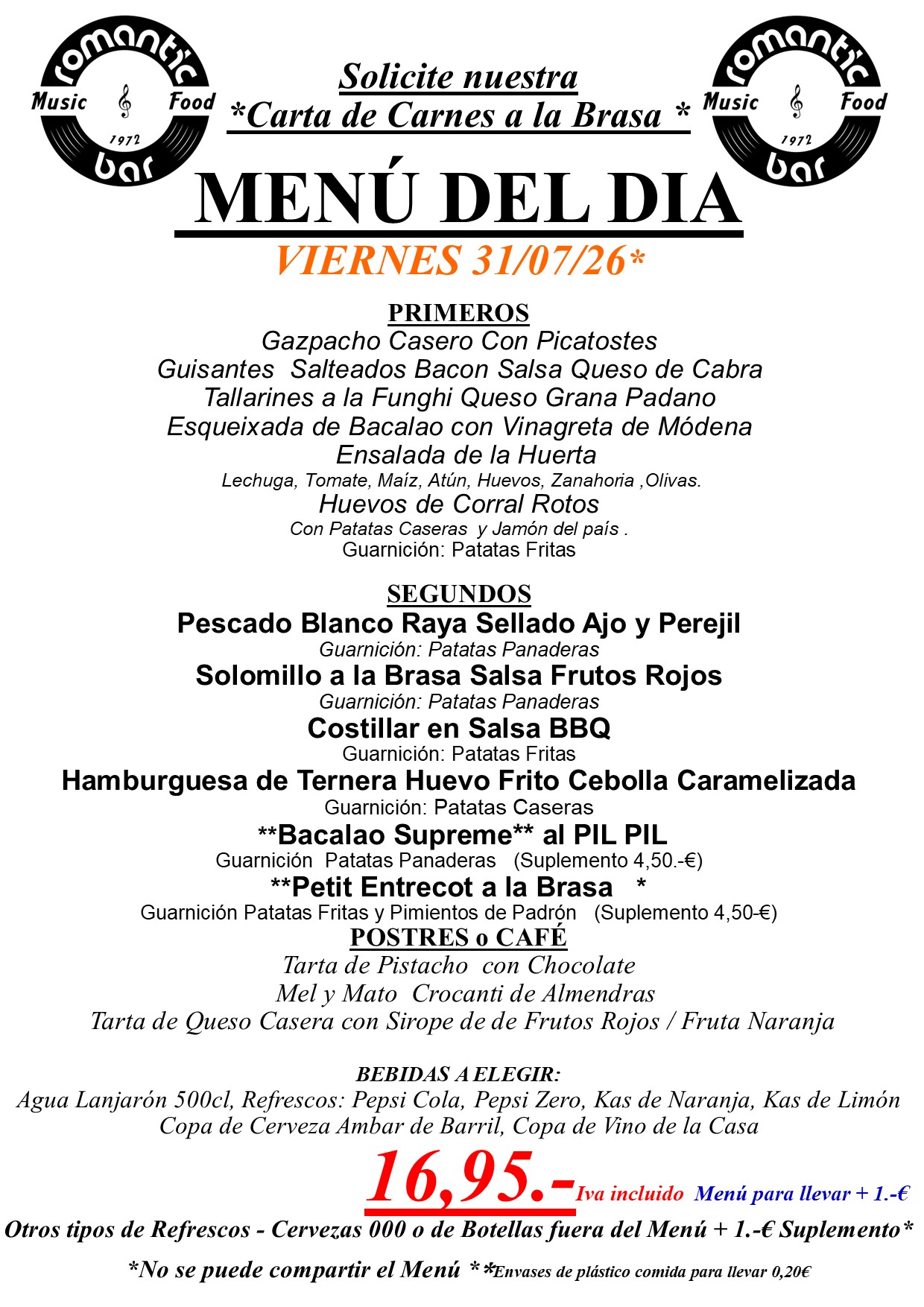 Menú del día