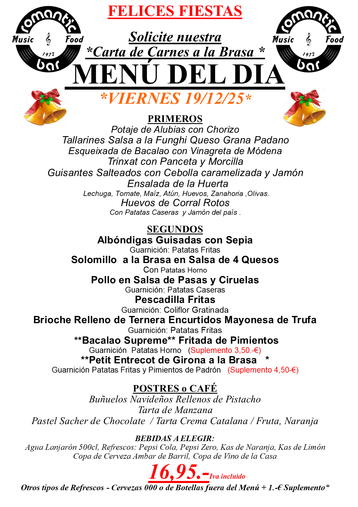 MENU DU MARCHÉ DU JOUR*MARDI 14/01/25*