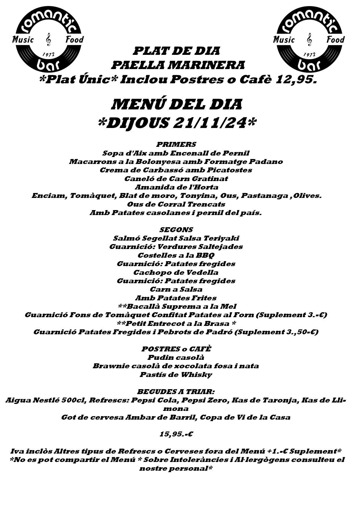 Menú del día