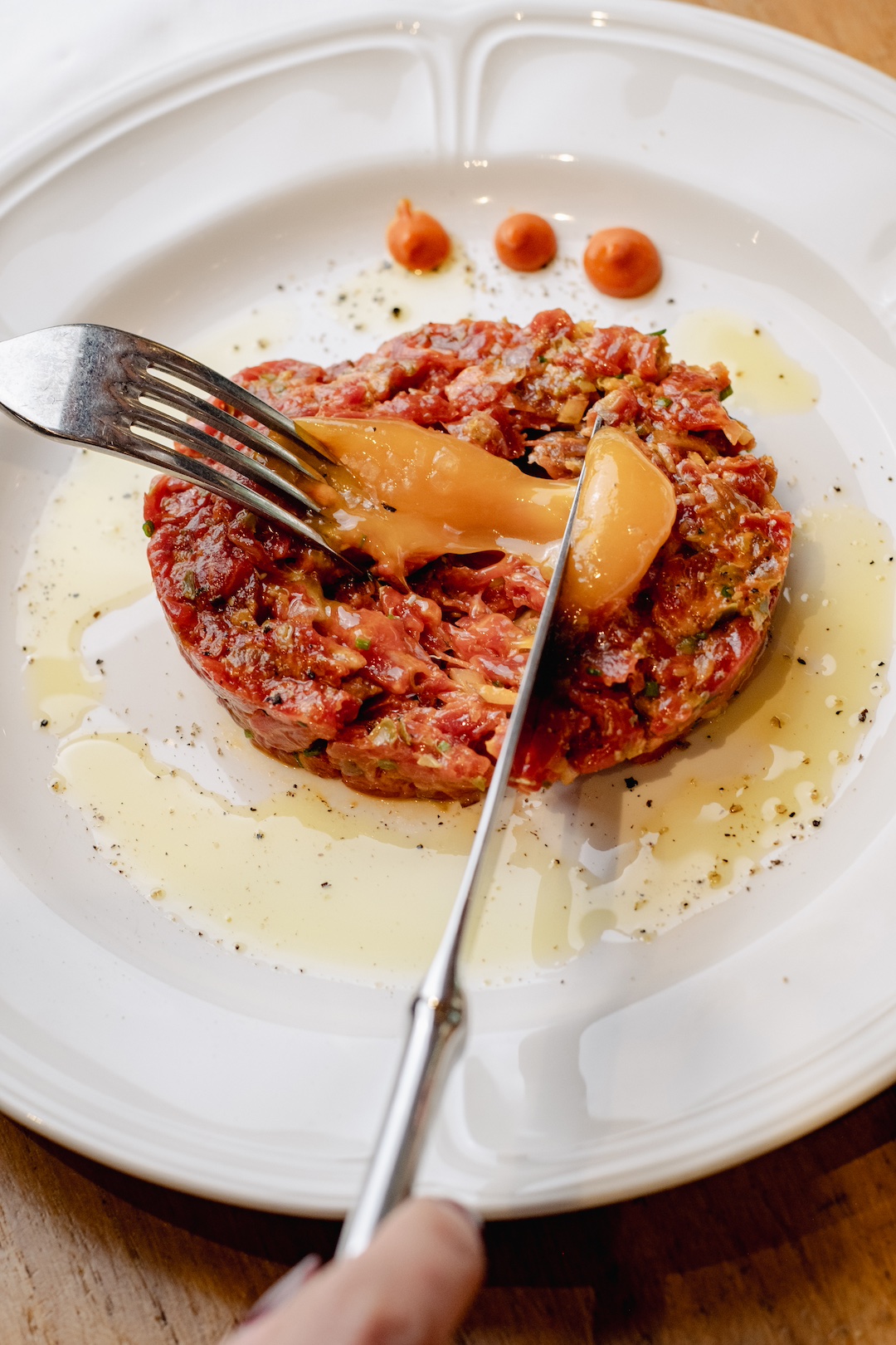 Beef sirloin steak tartar