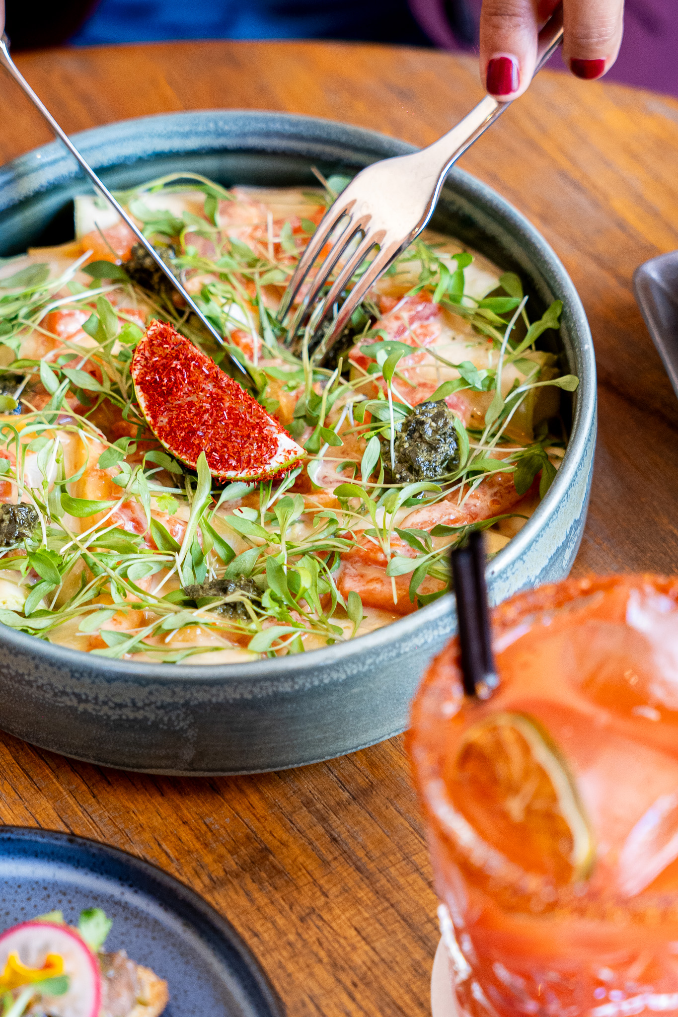 Zucchini, papaya and Thai vinaigrette salad