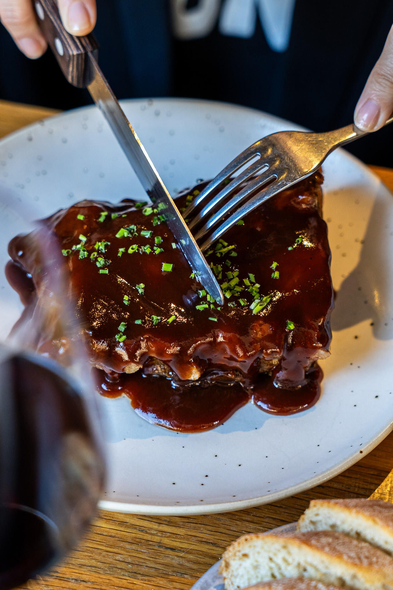 Pork ribs with barbecue sauce