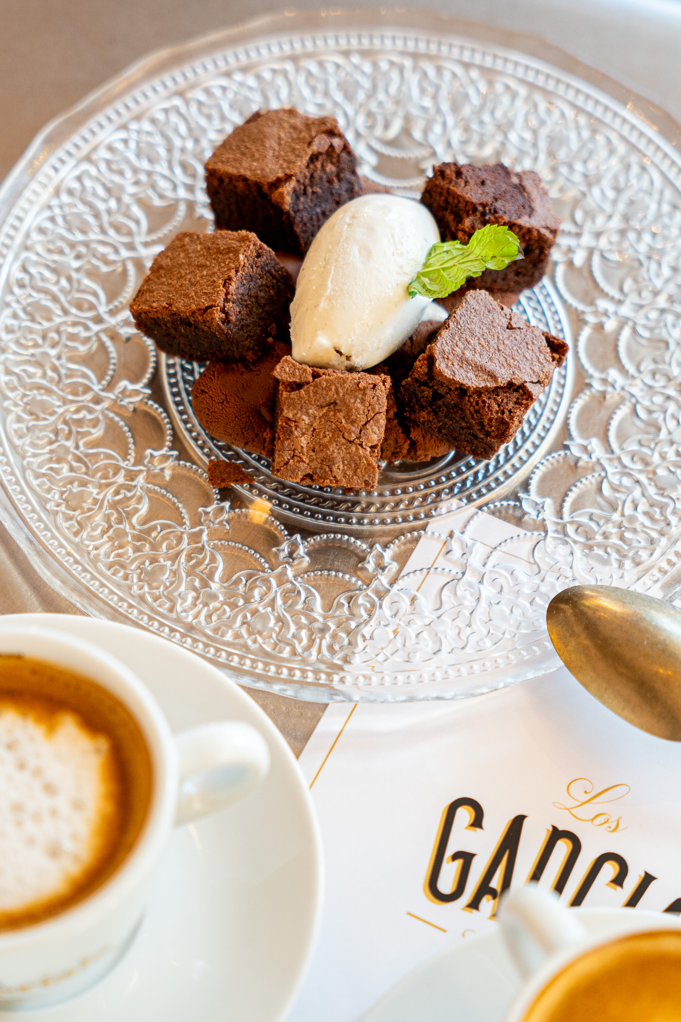 Chocolate, plátano y dulce de leche.