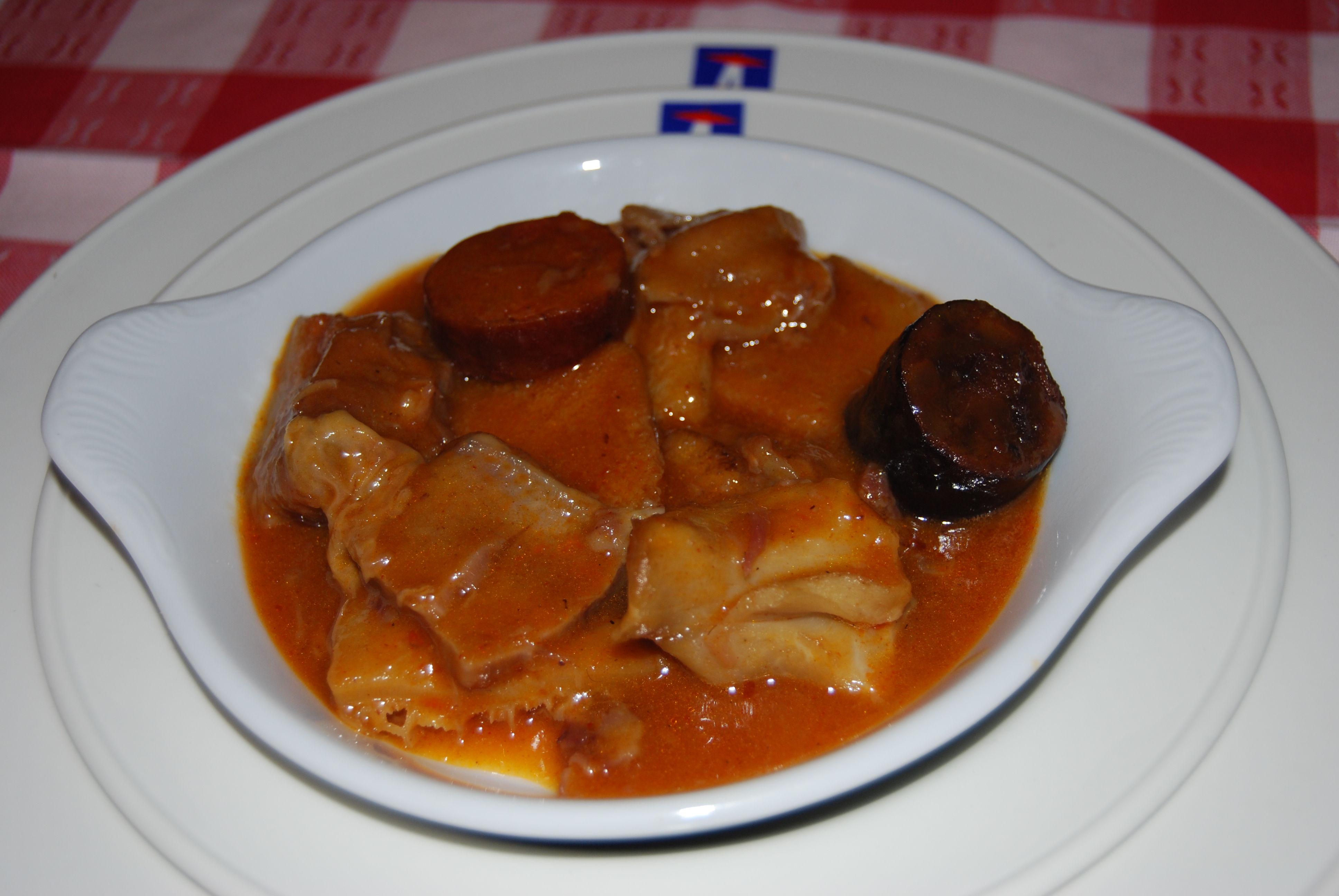 Braised tripe, snouts and pork feet