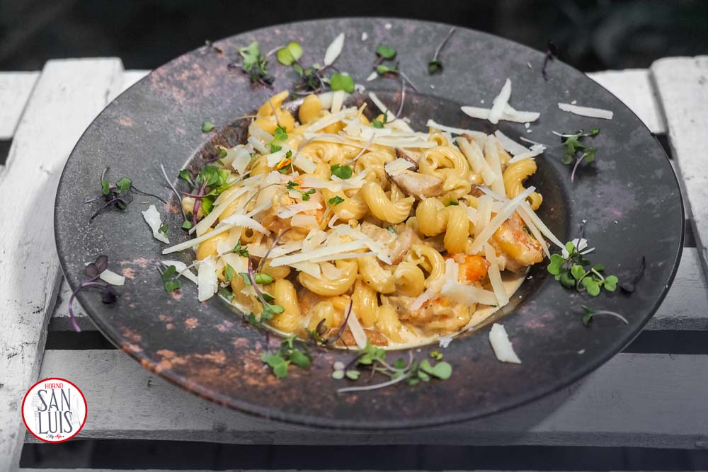 Pâtes Casarecce, Champignons, Courgettes, Crevettes