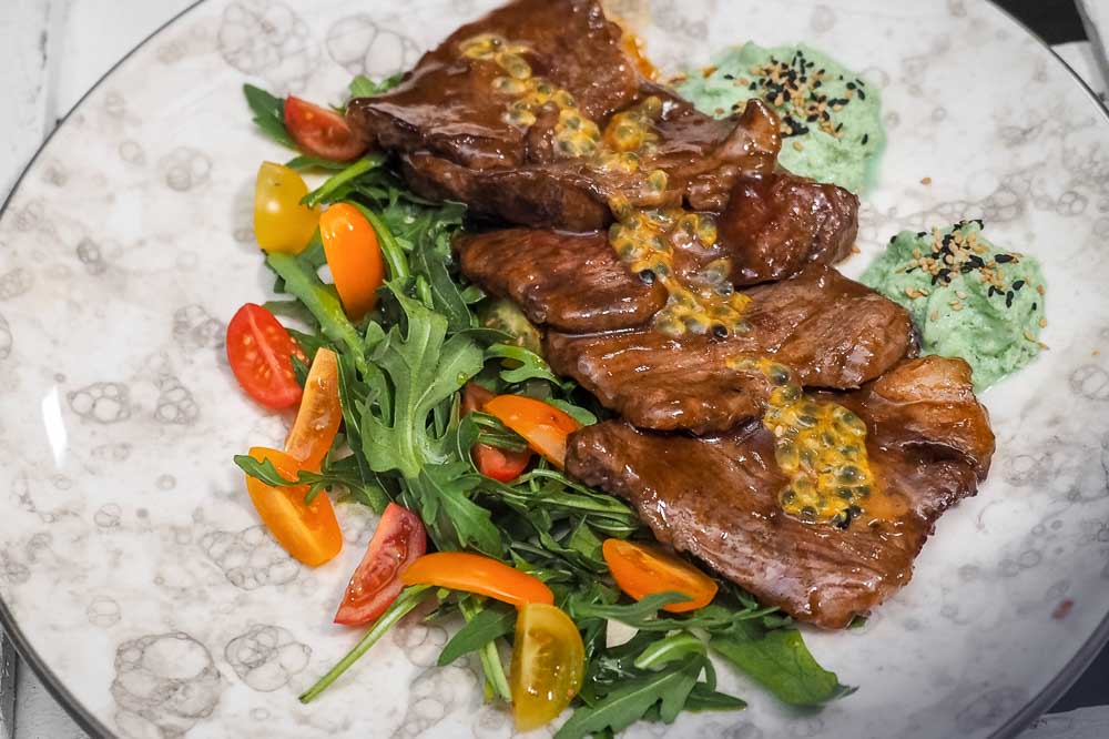  Porc ibérique à la sauce teriyaki et pistache